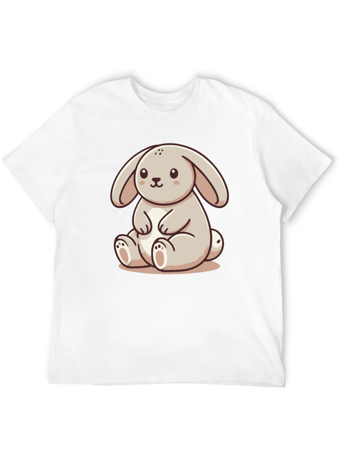 Cute Bunny Graphic Tee - Soft Black Shirt