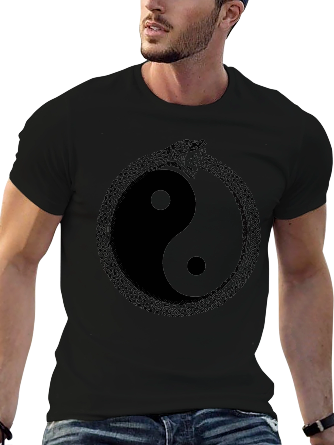 Yin Yang Ouroboros Graphic Tee