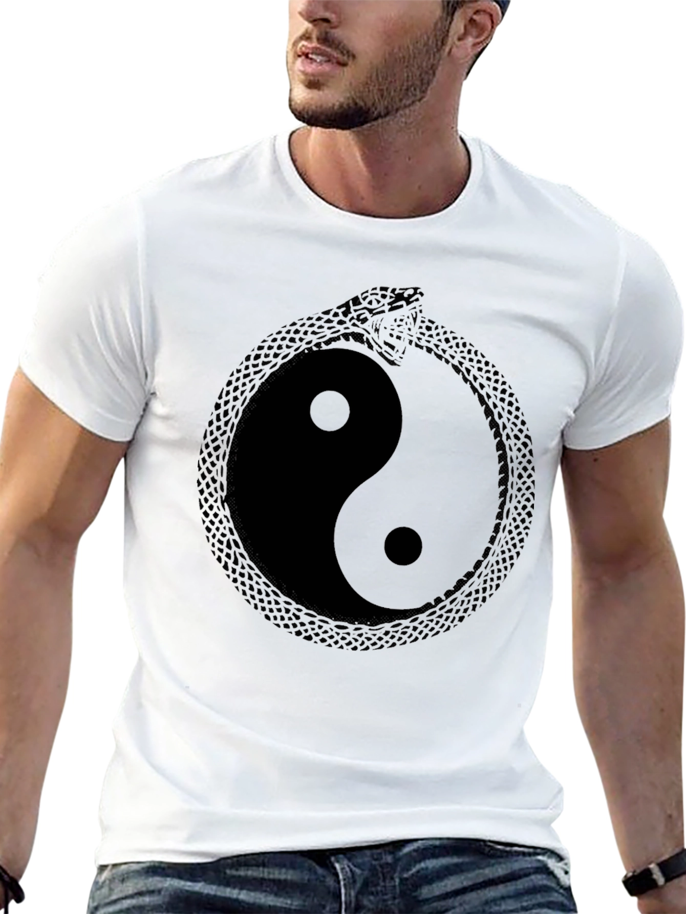 Yin Yang Ouroboros Graphic Tee