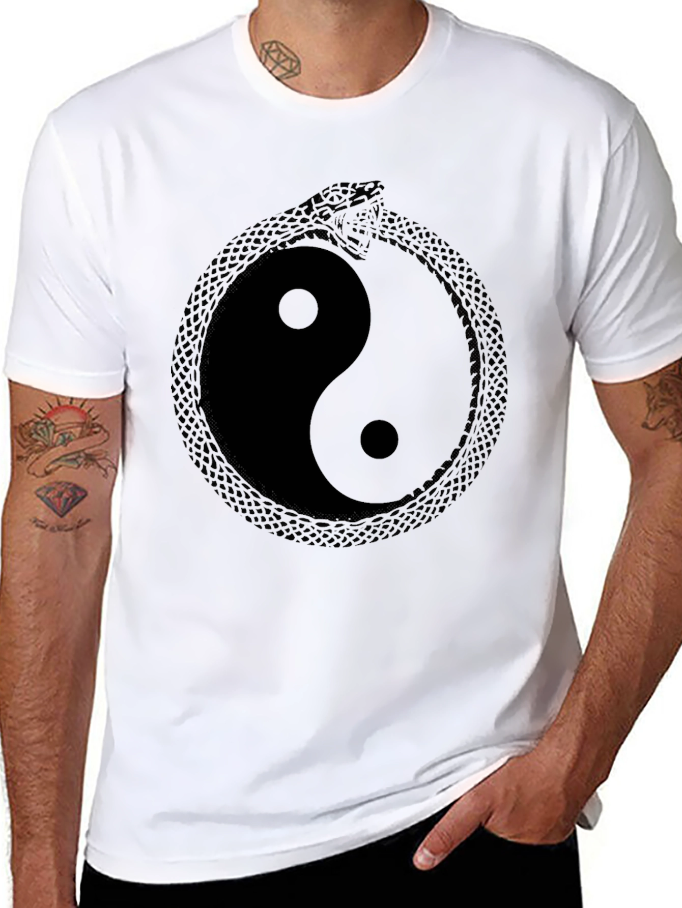 Yin Yang Ouroboros Graphic Tee