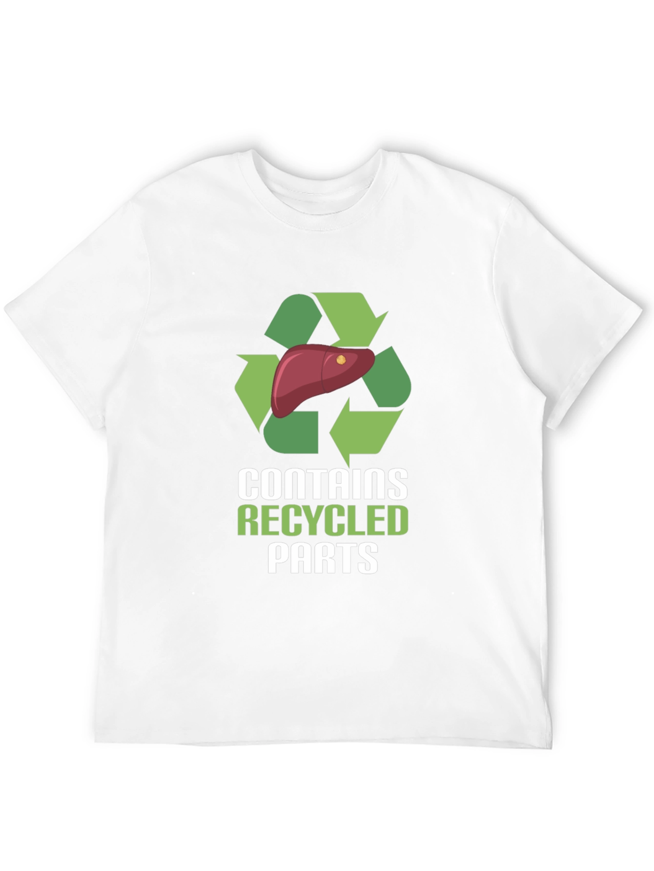Recycled Parts Liver T-Shirt - Novelty Graphic Tee