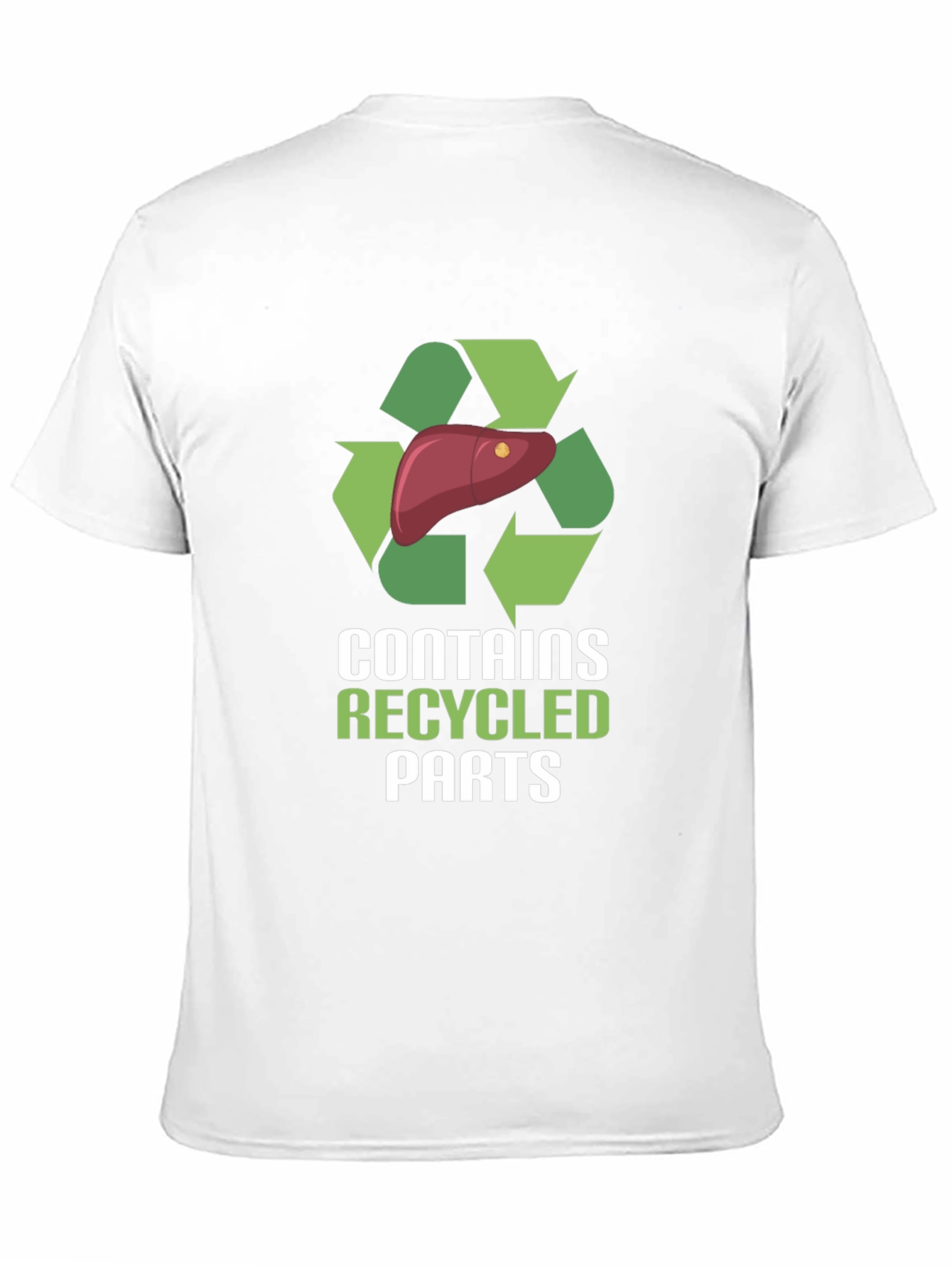 Recycled Parts Liver T-Shirt - Novelty Graphic Tee
