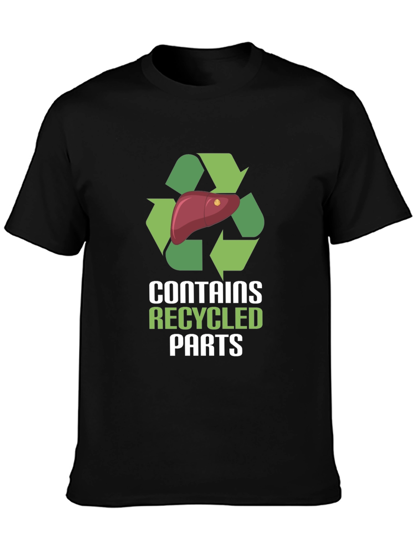 Recycled Parts Liver T-Shirt - Novelty Graphic Tee