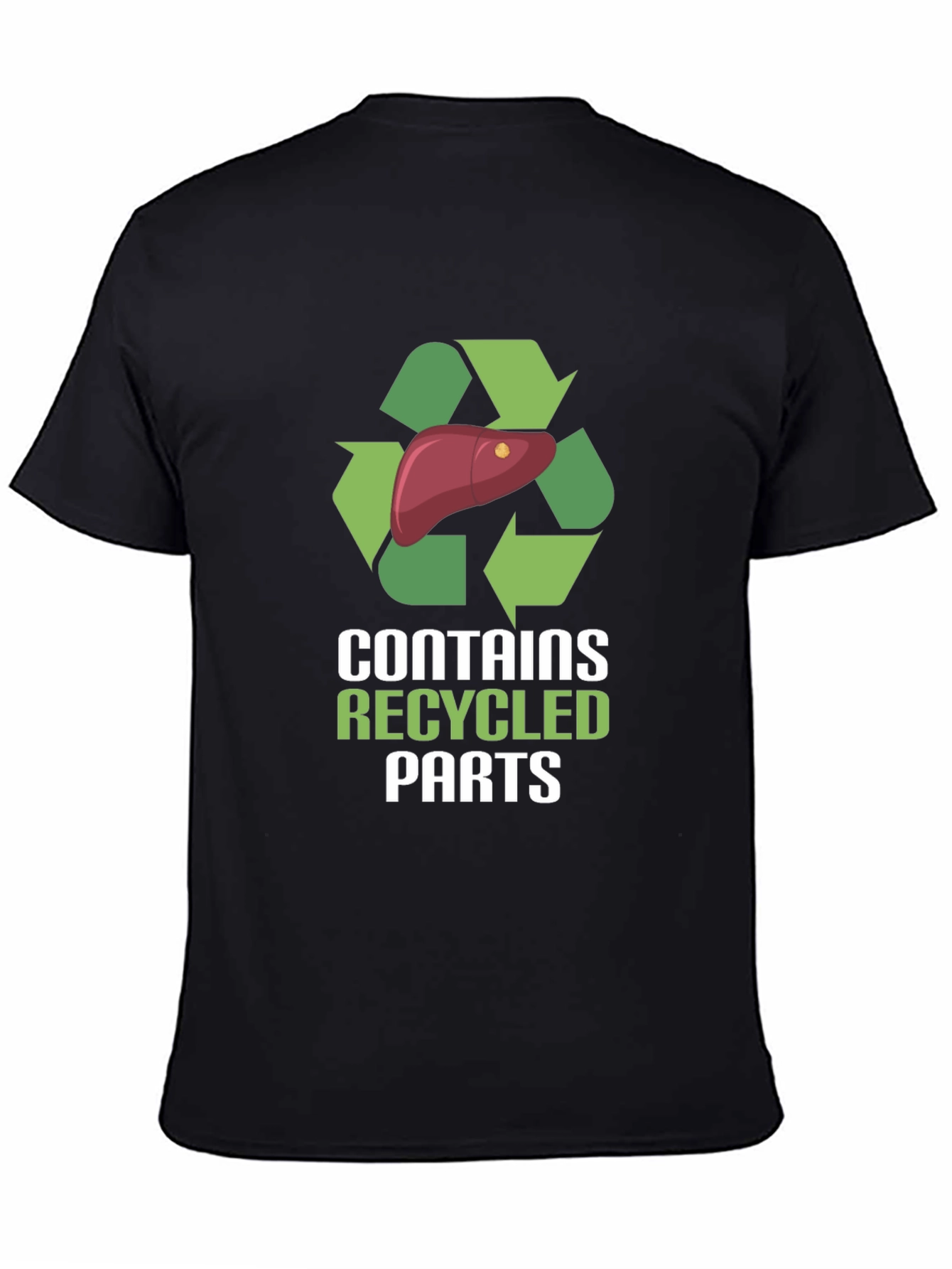 Recycled Parts Liver T-Shirt - Novelty Graphic Tee
