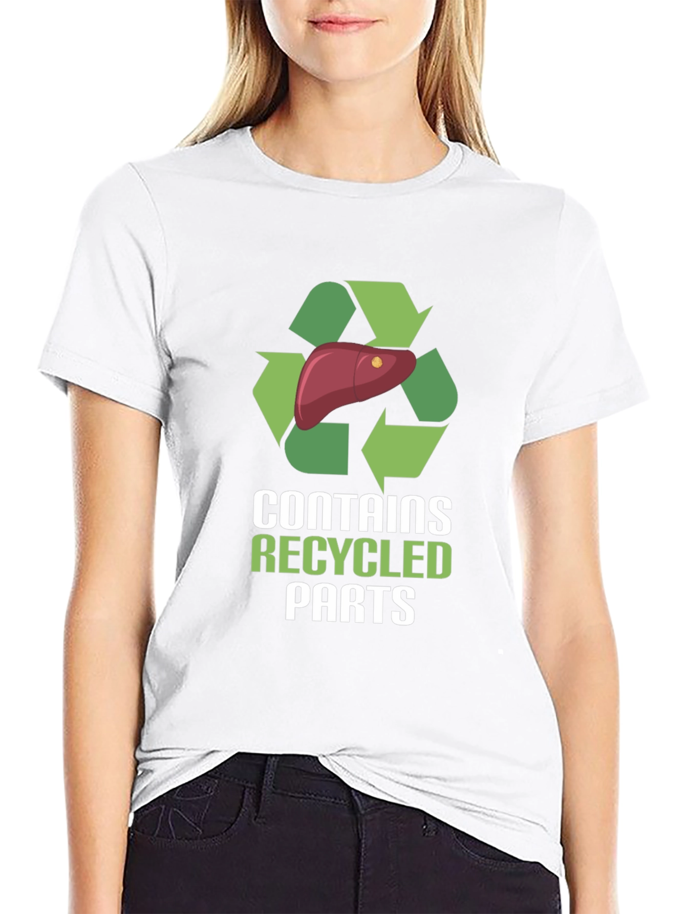 Recycled Parts Liver T-Shirt - Novelty Graphic Tee