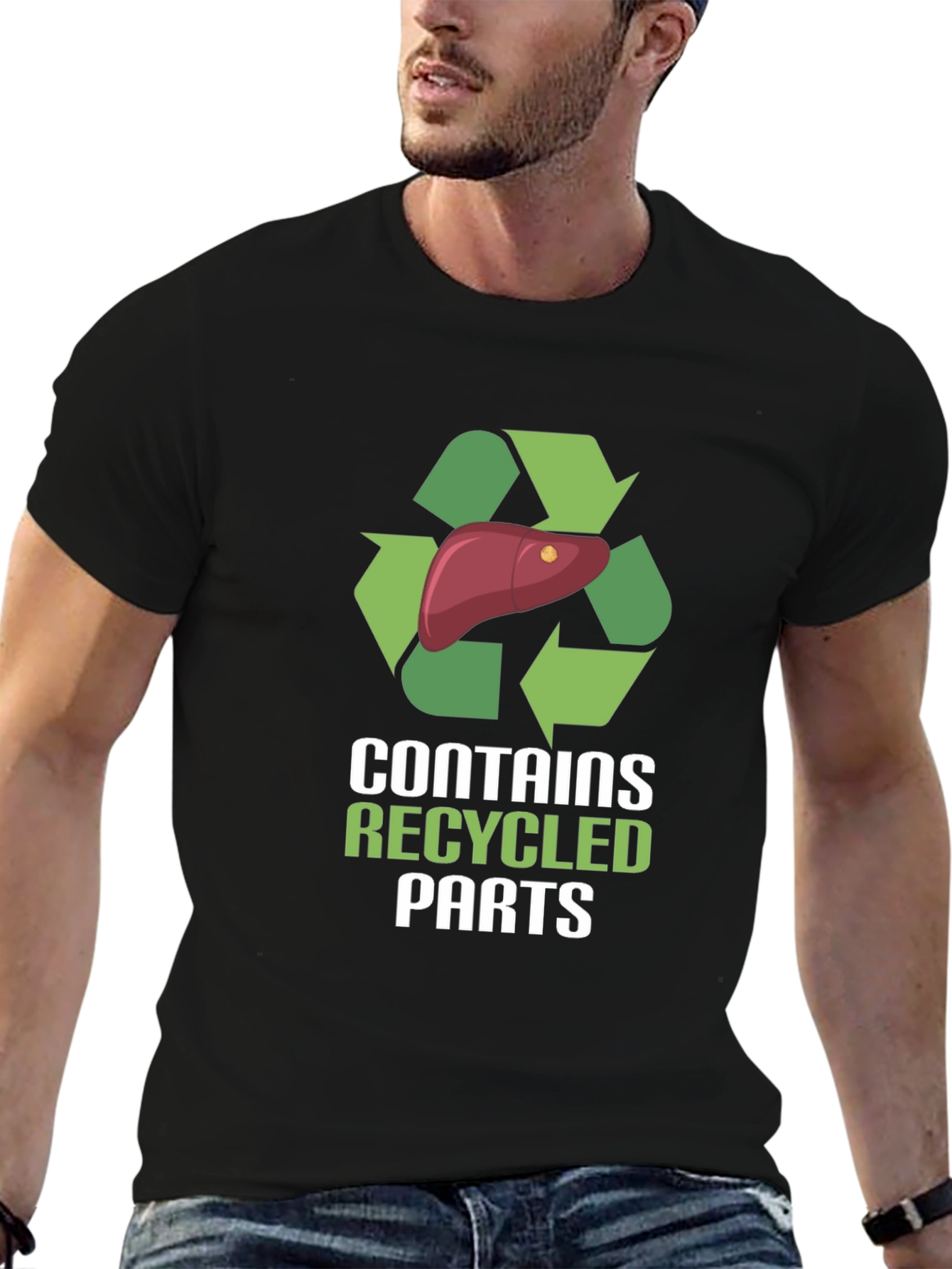 Recycled Parts Liver T-Shirt - Novelty Graphic Tee