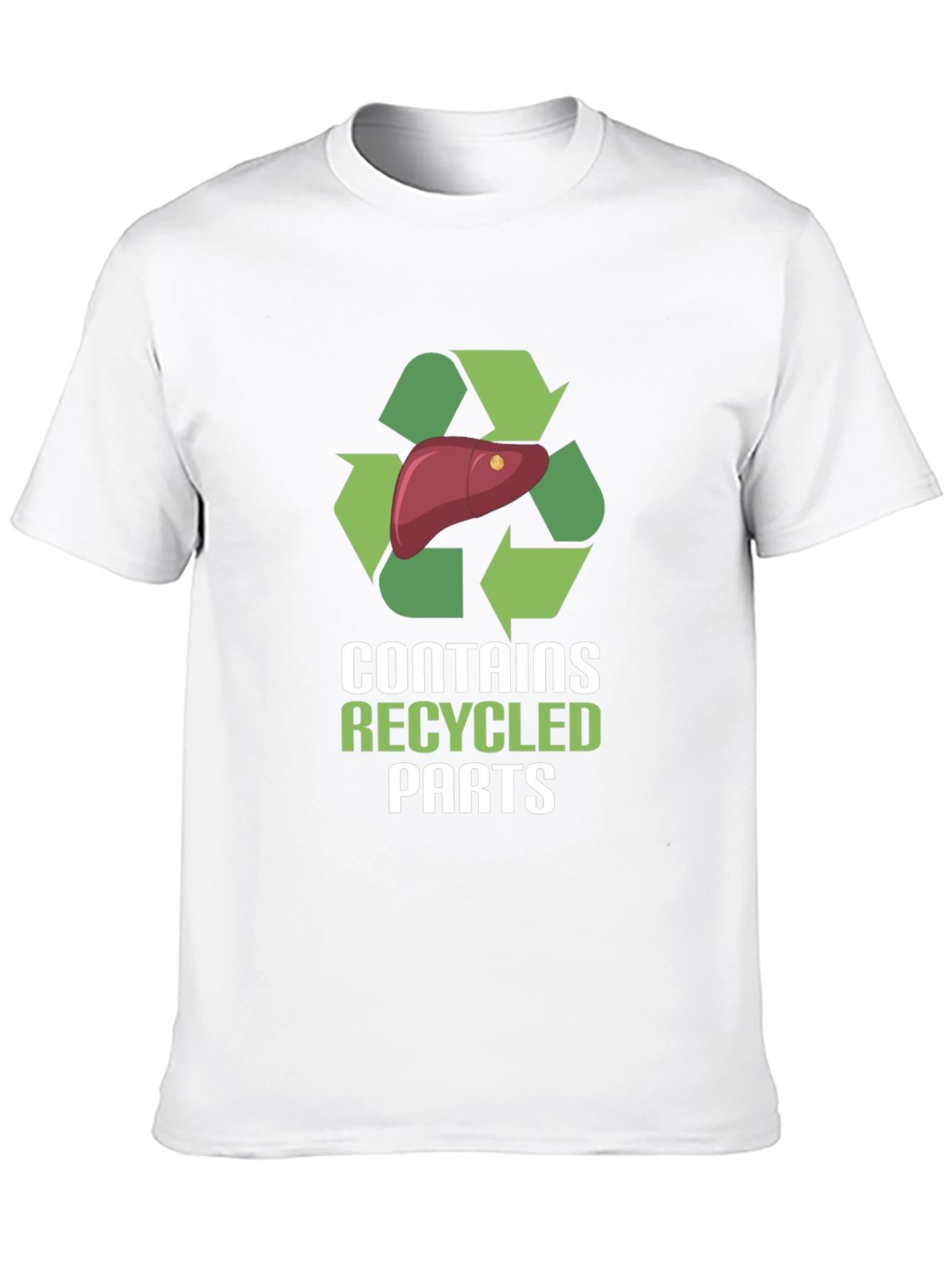Recycled Parts Liver T-Shirt - Novelty Graphic Tee