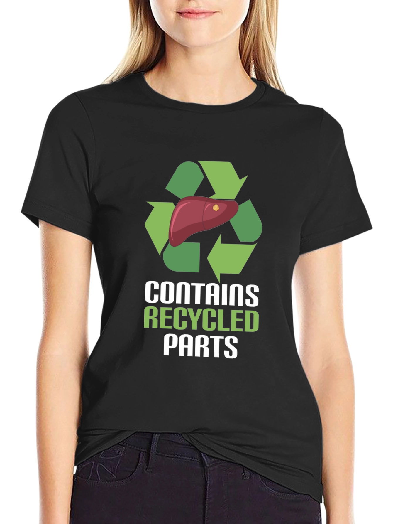 Recycled Parts Liver T-Shirt - Novelty Graphic Tee