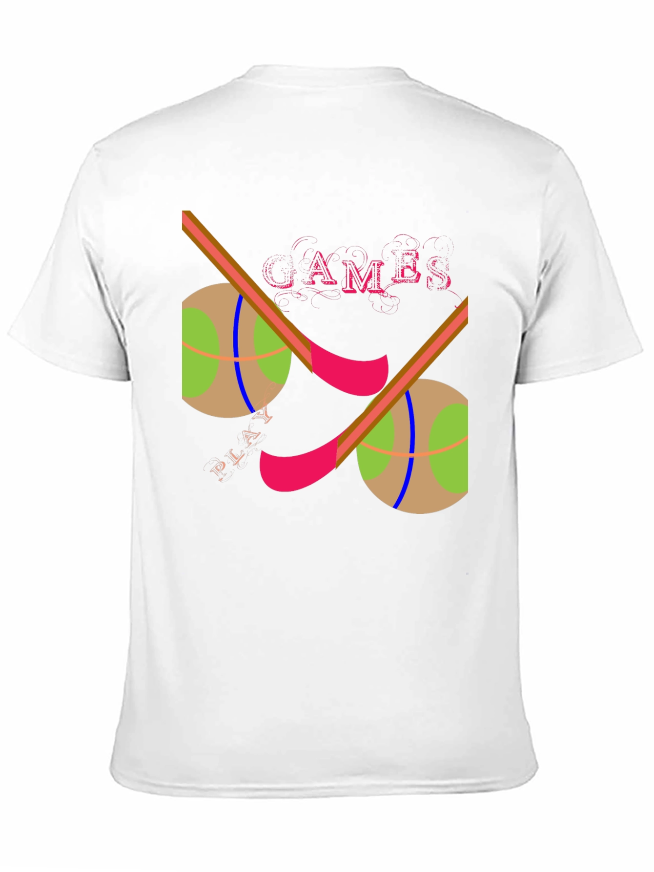 Games Play Graphic Print Black T-Shirt