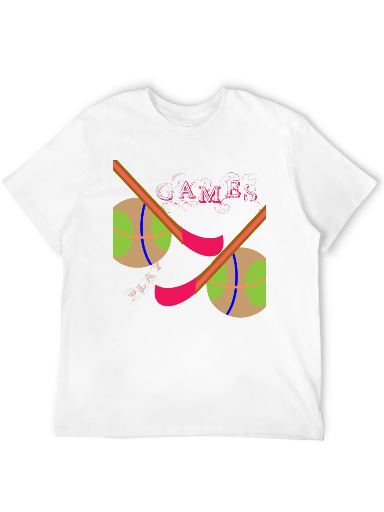 Games Play Graphic Print Black T-Shirt