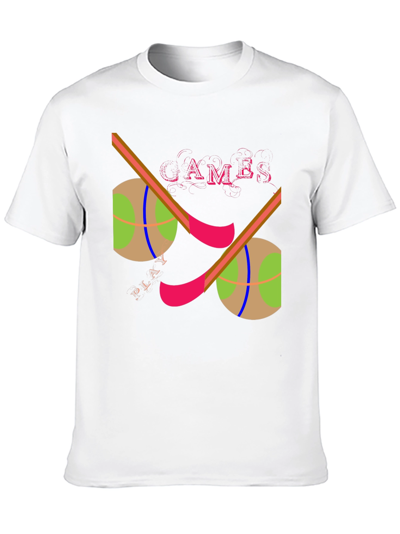 Games Play Graphic Print Black T-Shirt