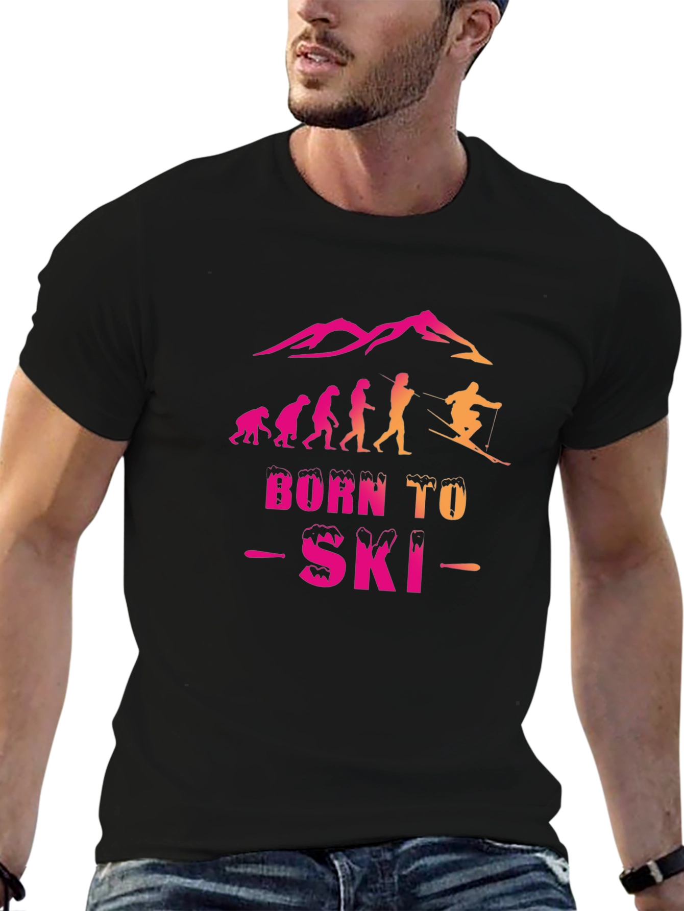 Born to Ski Evolution Graphic Tee