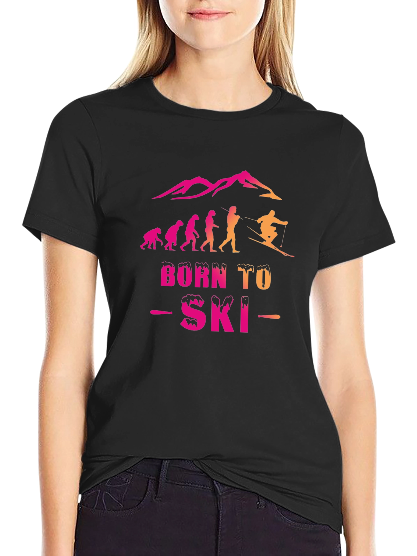 Born to Ski Evolution Graphic Tee