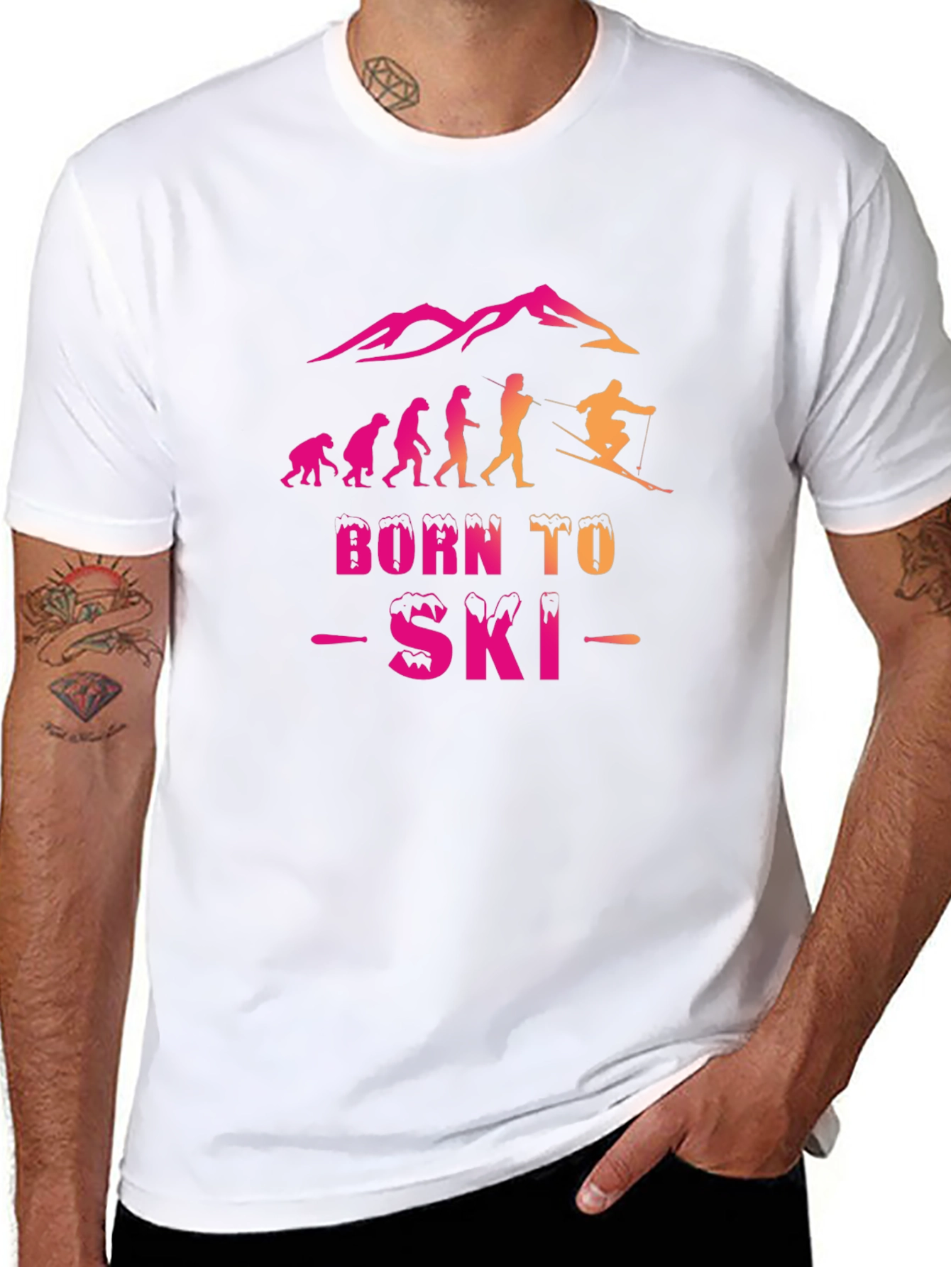 Born to Ski Evolution Graphic Tee