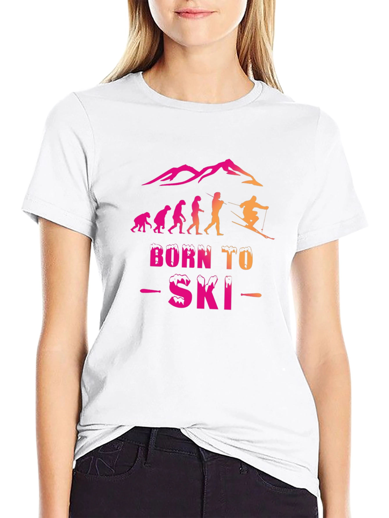 Born to Ski Evolution Graphic Tee