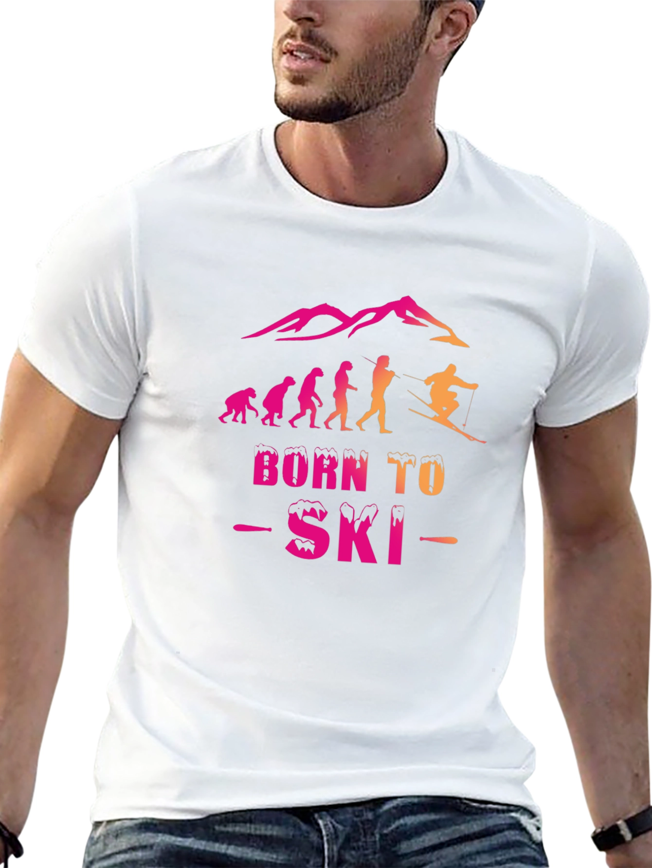 Born to Ski Evolution Graphic Tee