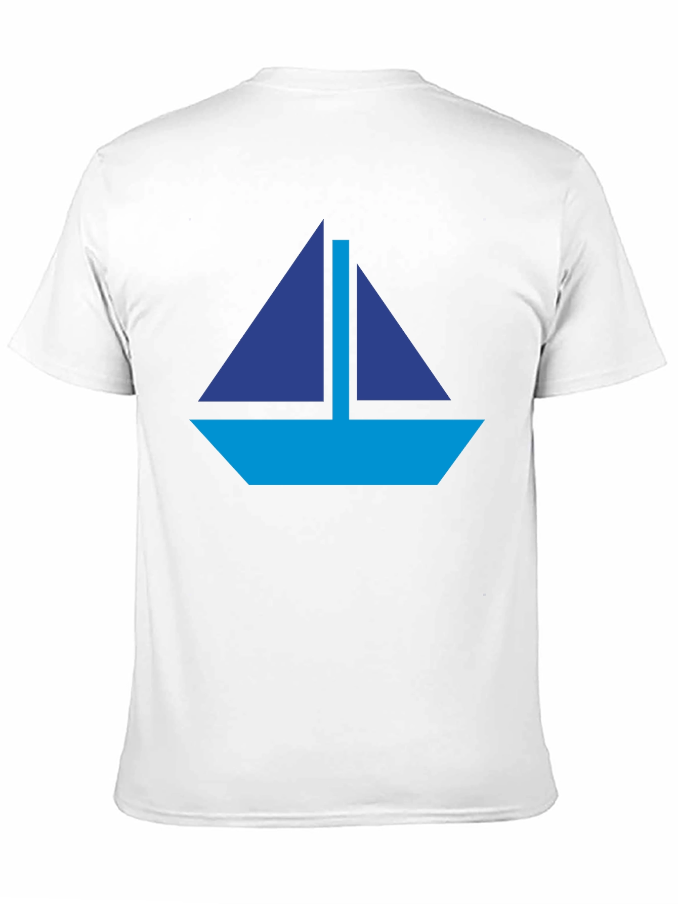 Nautical Sailboat Graphic Tee - Black Cotton Casual Shirt