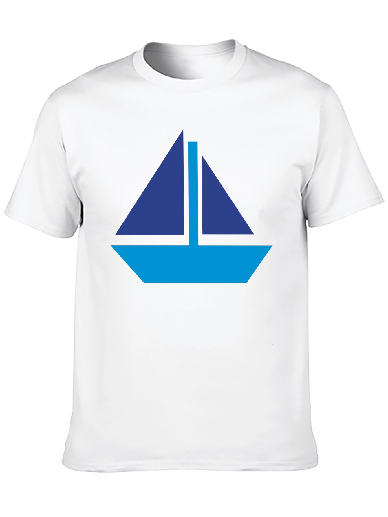 Nautical Sailboat Graphic Tee - Black Cotton Casual Shirt