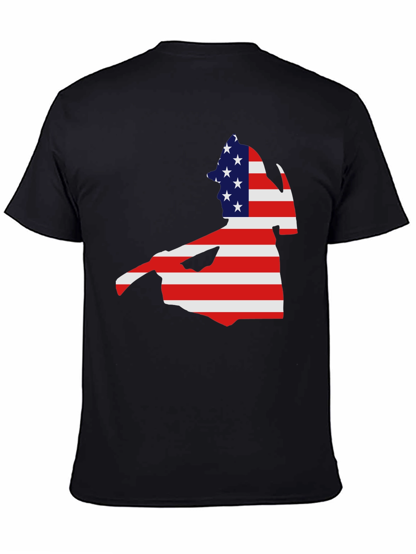 American Flag Cape Cod Black T-Shirt