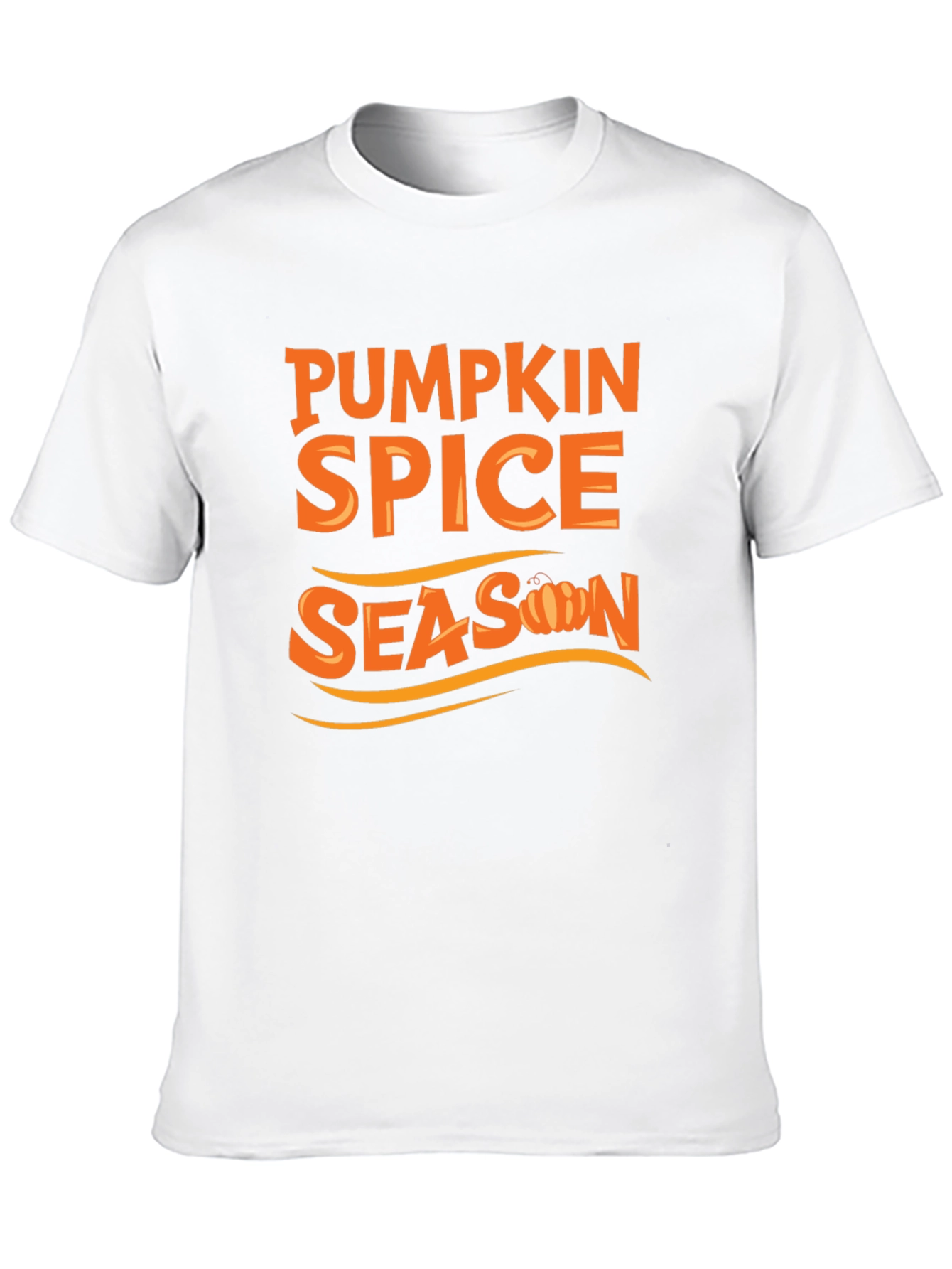 Pumpkin Spice Season Graphic Tee - Black Cotton T-Shirt