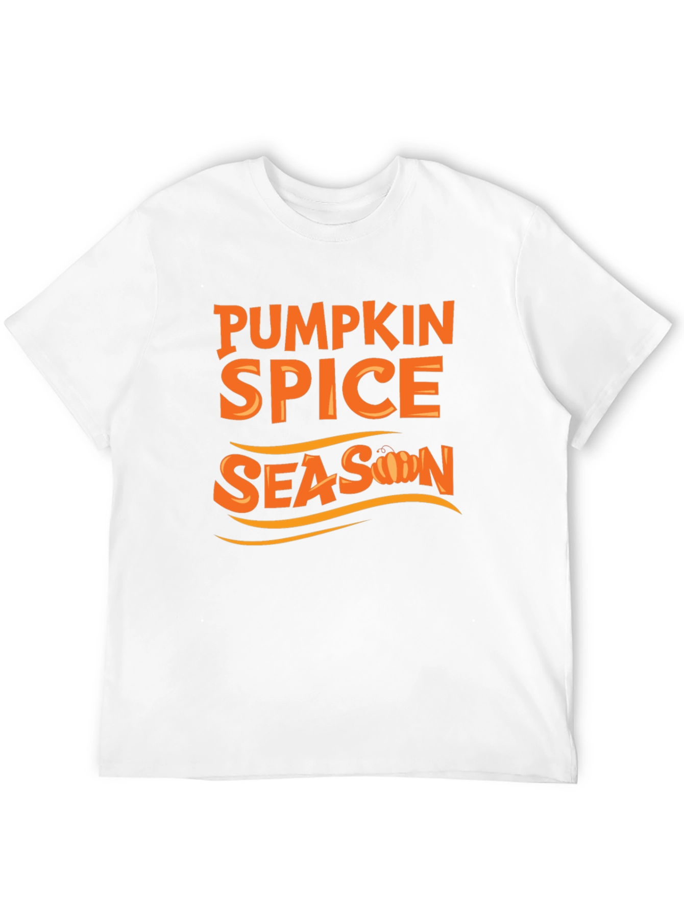 Pumpkin Spice Season Graphic Tee - Black Cotton T-Shirt
