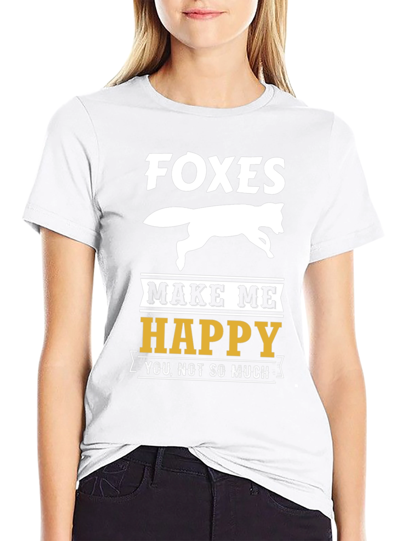 Funny Foxes Make Me Happy Graphic T-Shirt