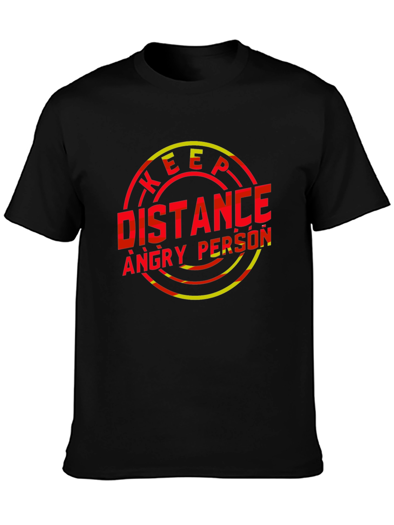 Keep Distance Angry Person Graphic T-Shirt