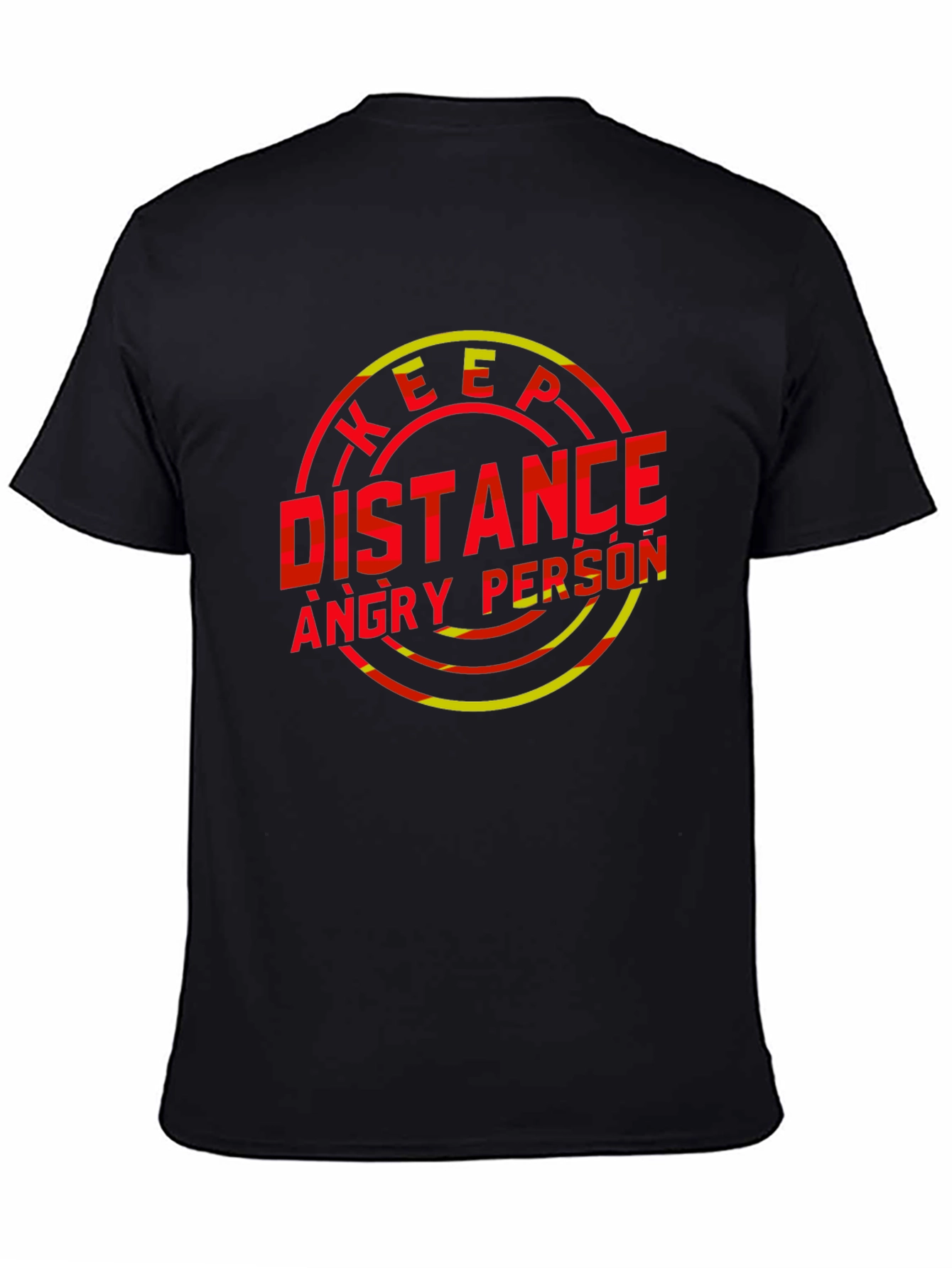 Keep Distance Angry Person Graphic T-Shirt