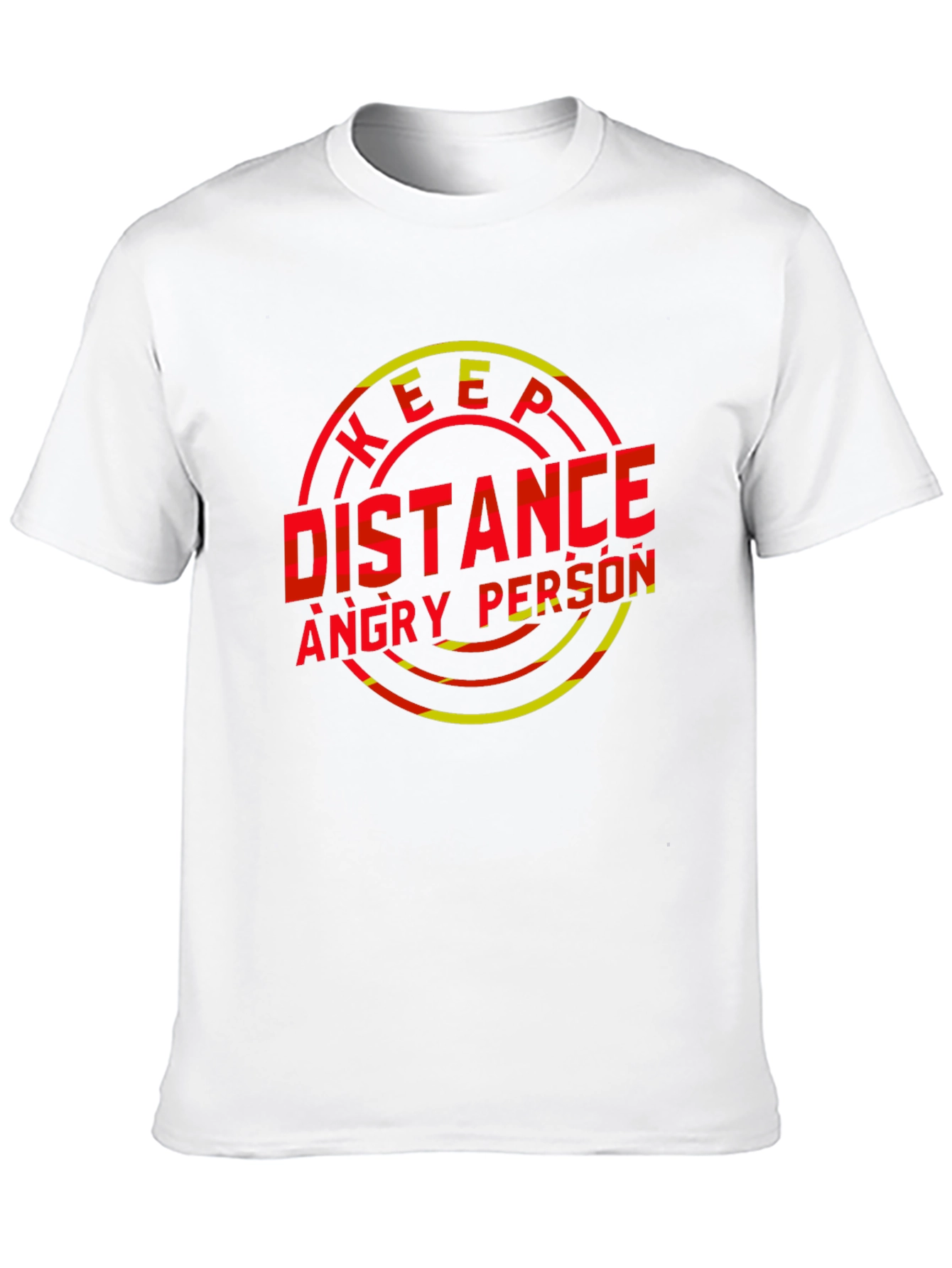 Keep Distance Angry Person Graphic T-Shirt