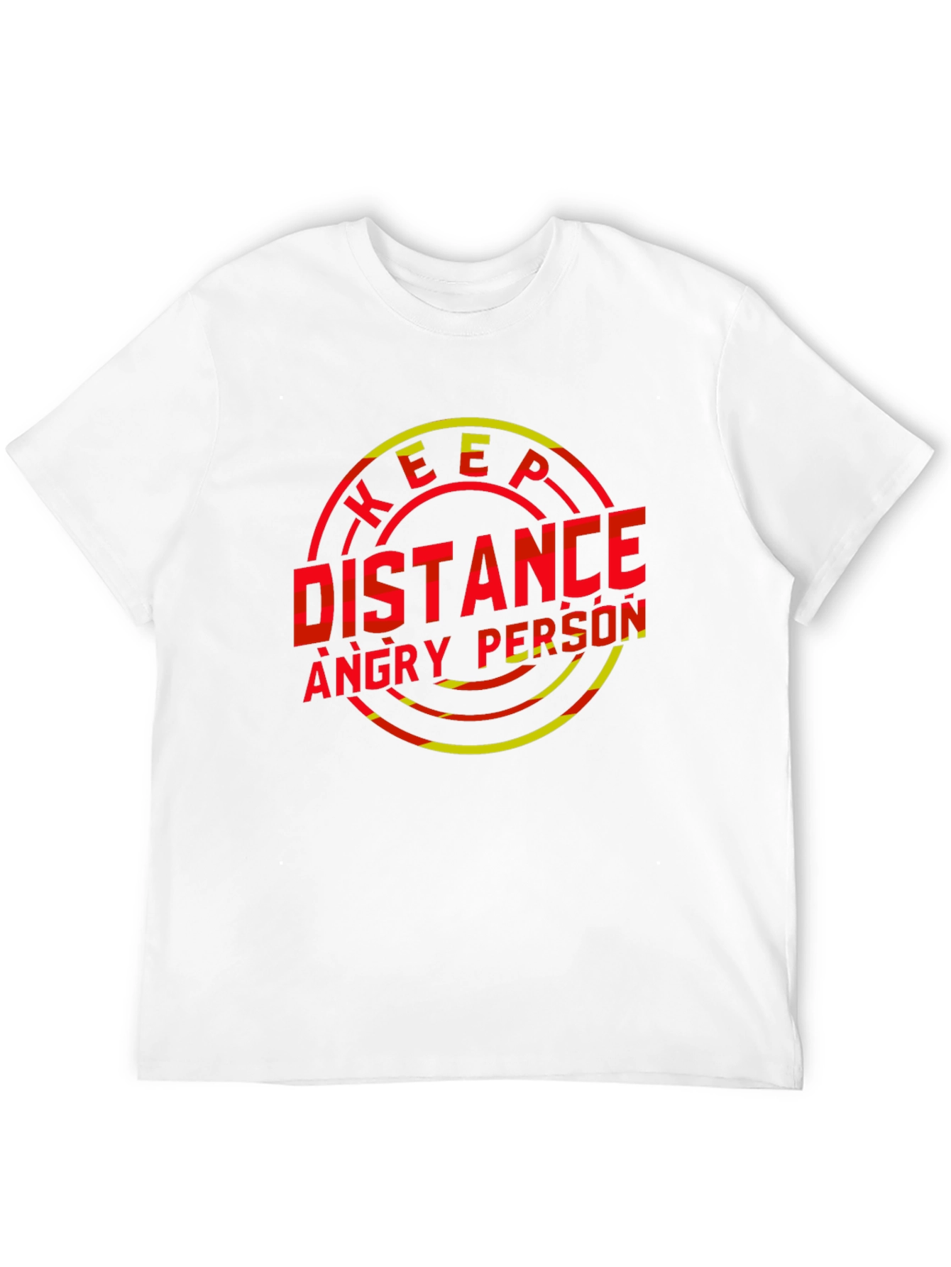 Keep Distance Angry Person Graphic T-Shirt