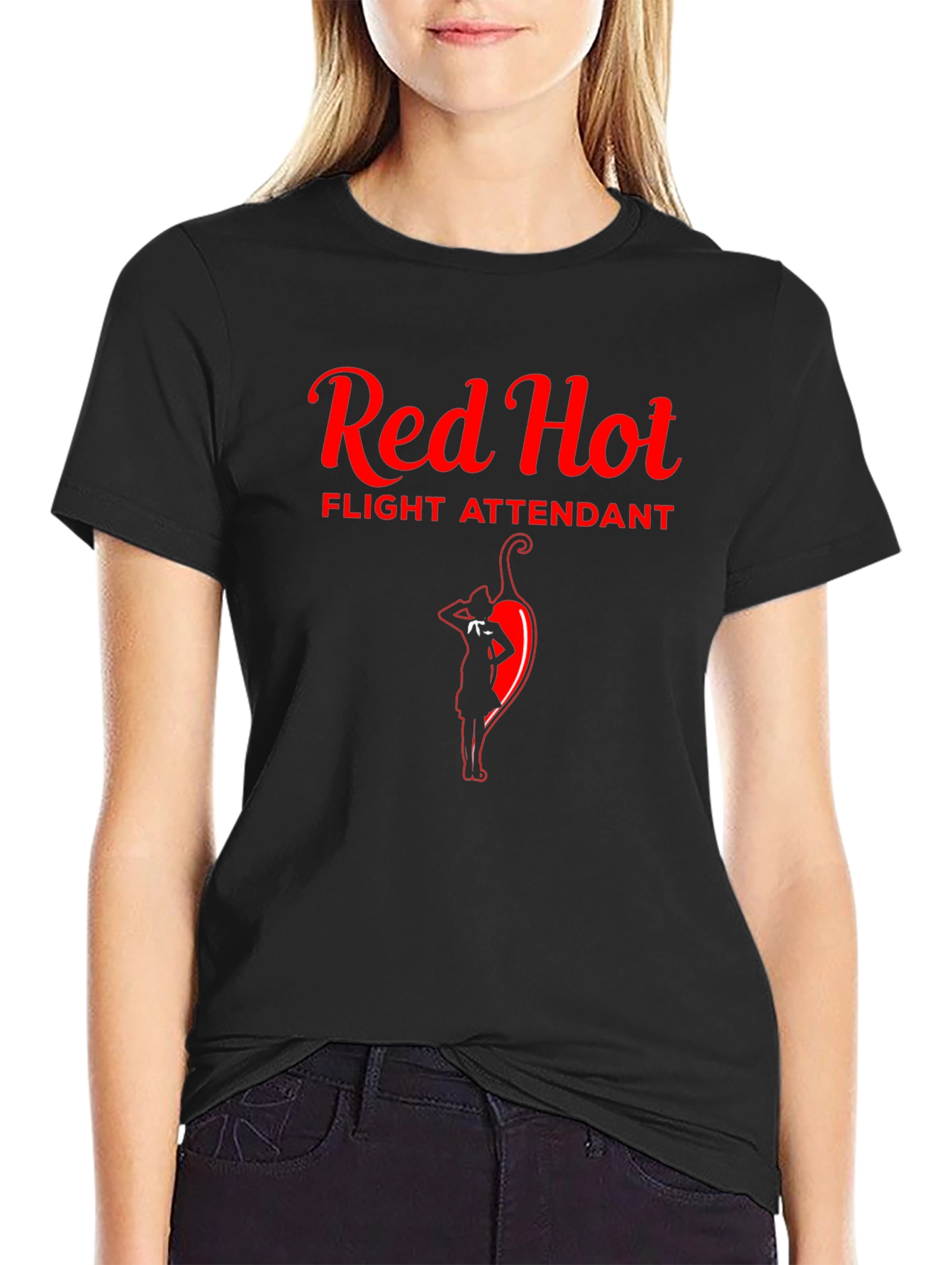 Red Hot Flight Attendant Graphic Tee