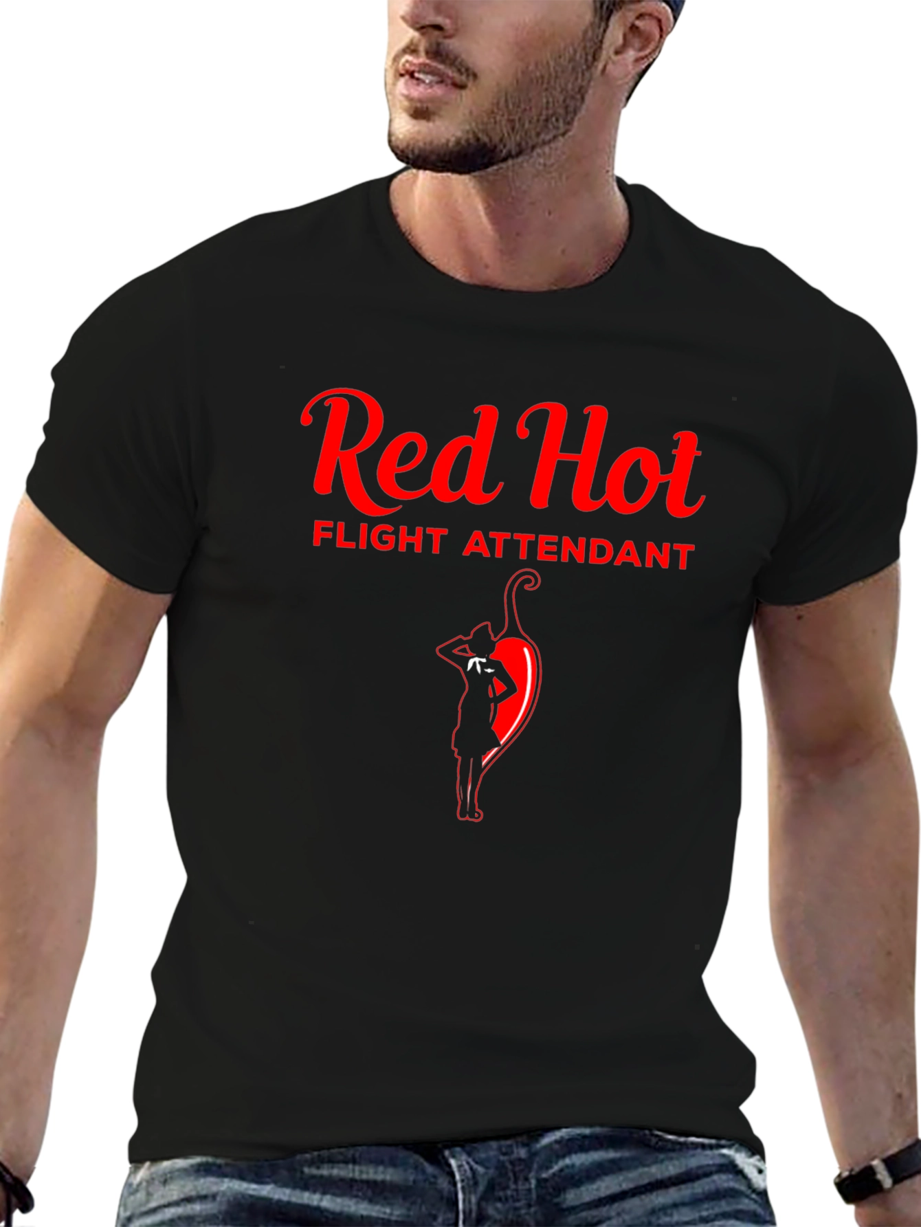 Red Hot Flight Attendant Graphic Tee