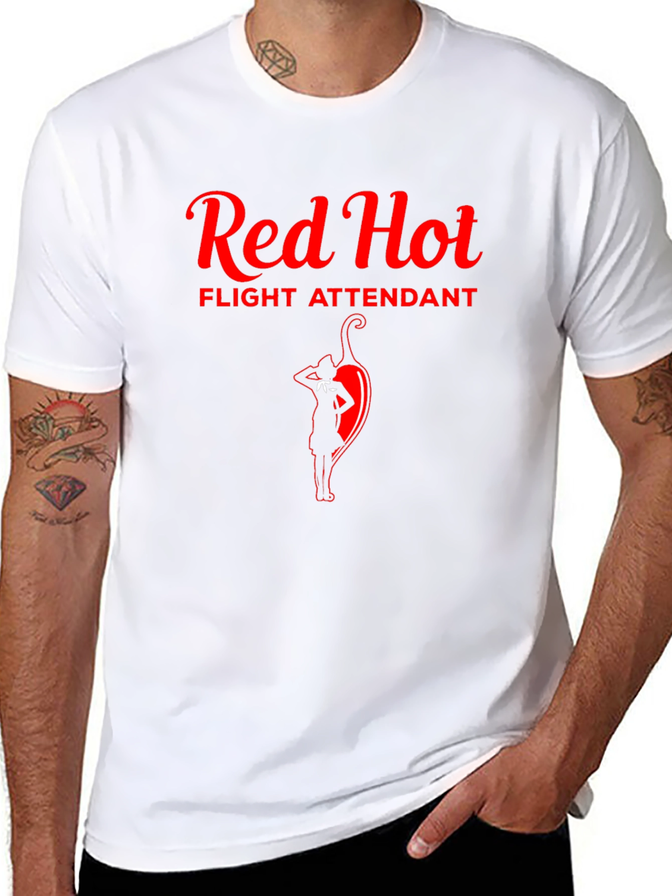 Red Hot Flight Attendant Graphic Tee