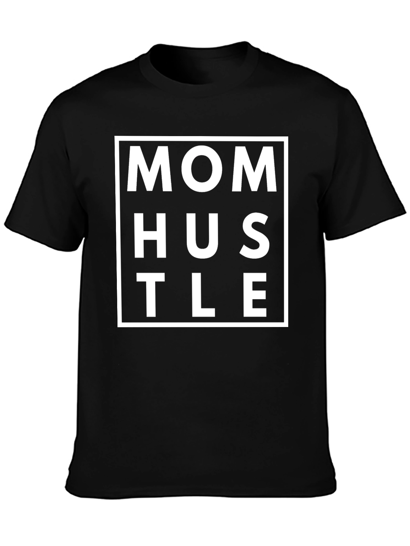 Mom Hustle Graphic T-Shirt - Black Casual Tee