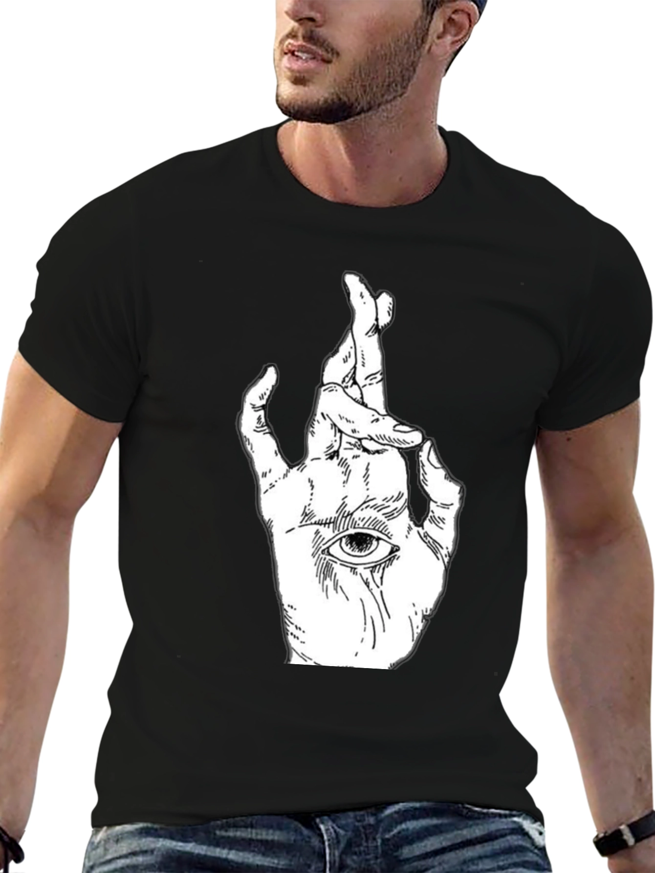 Mystic Hand Graphic Tee - Unisex Black T-Shirt