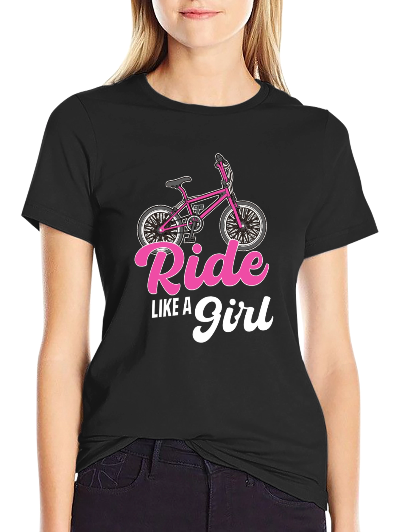 Ride Like A Girl Black T-Shirt