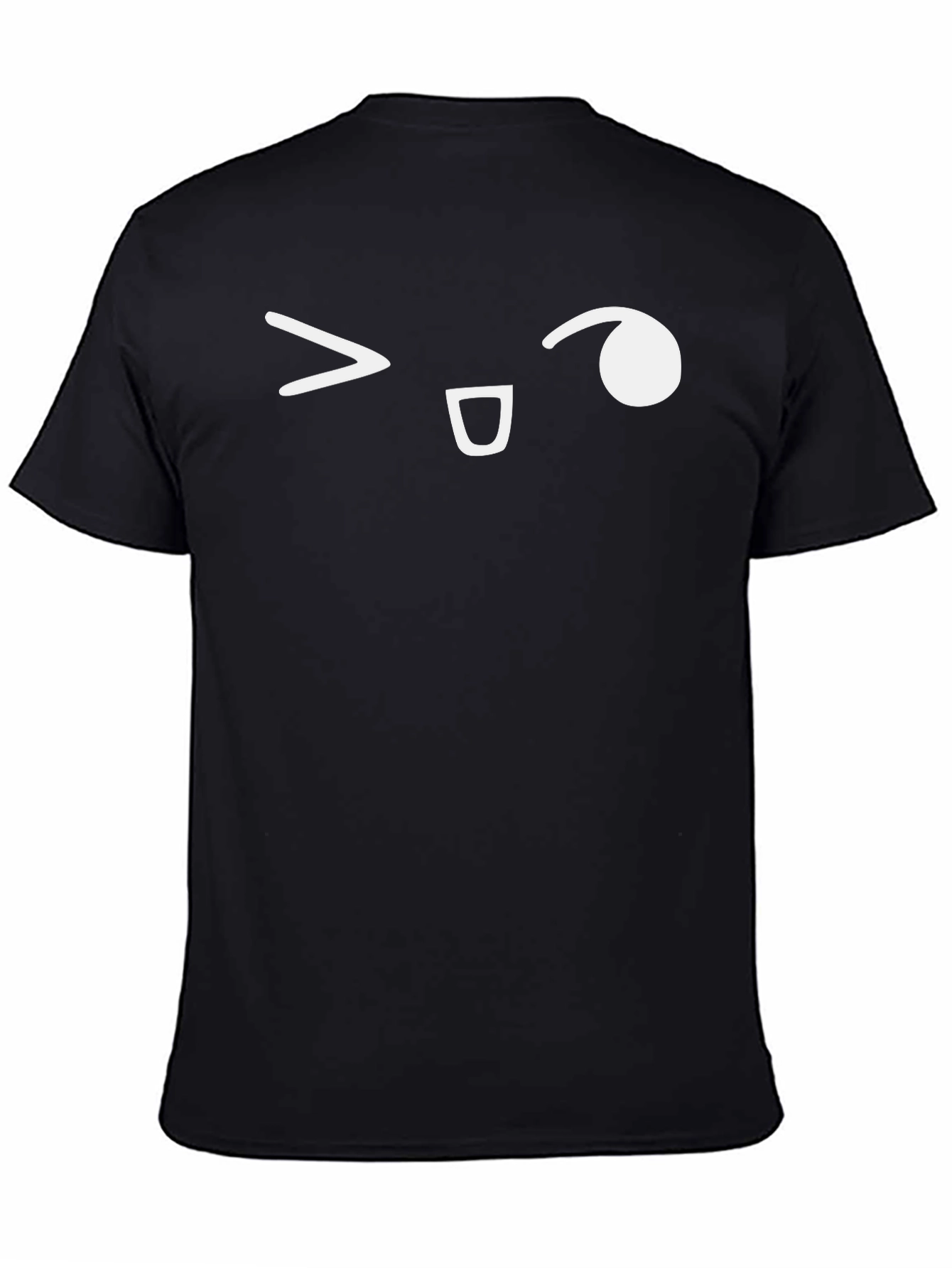 Winking Emoji Black T-Shirt - Casual Style