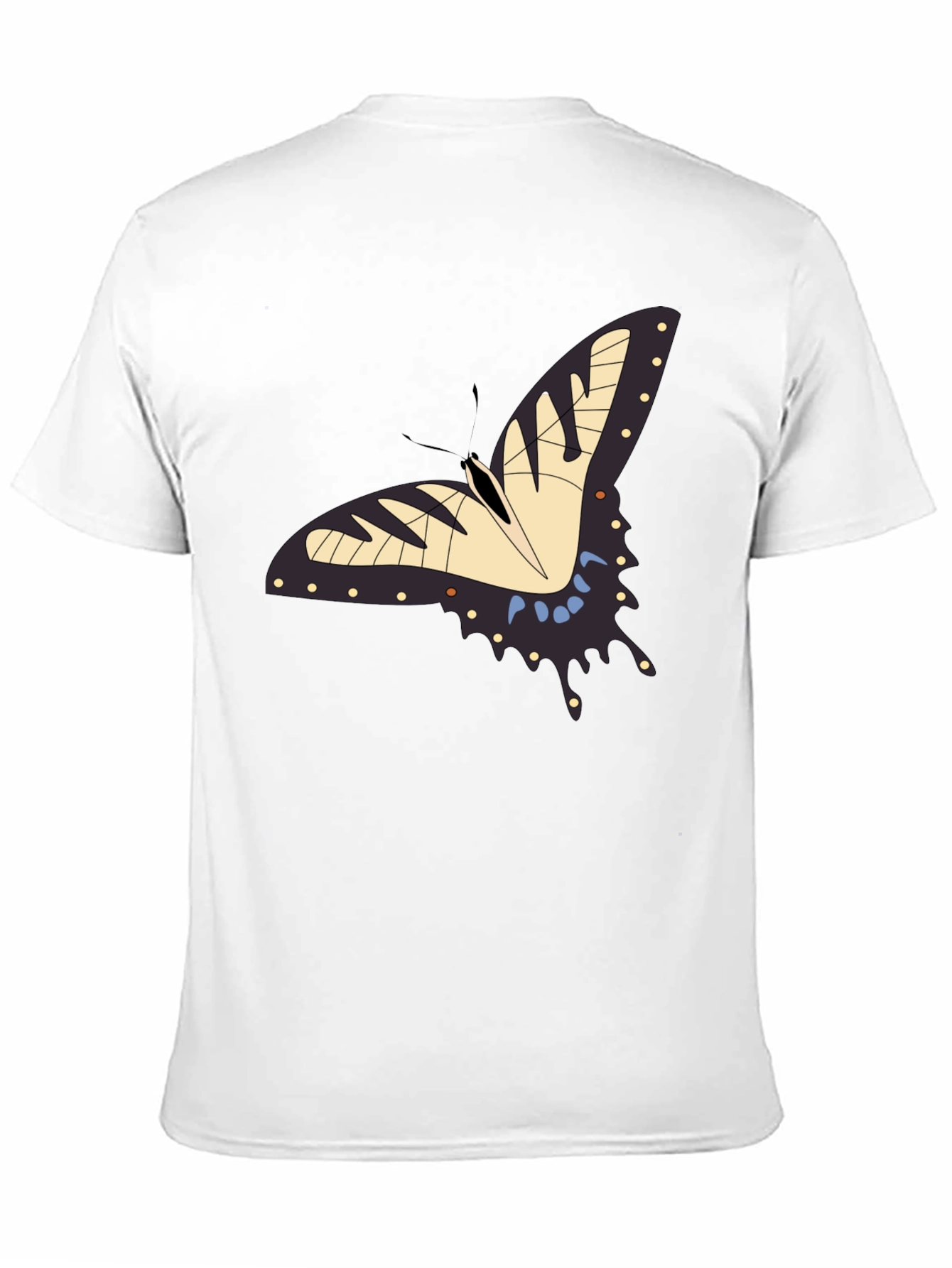Butterfly Graphic Print Black T-Shirt