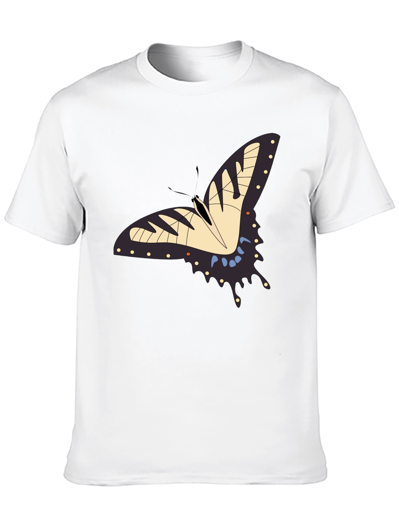 Butterfly Graphic Print Black T-Shirt