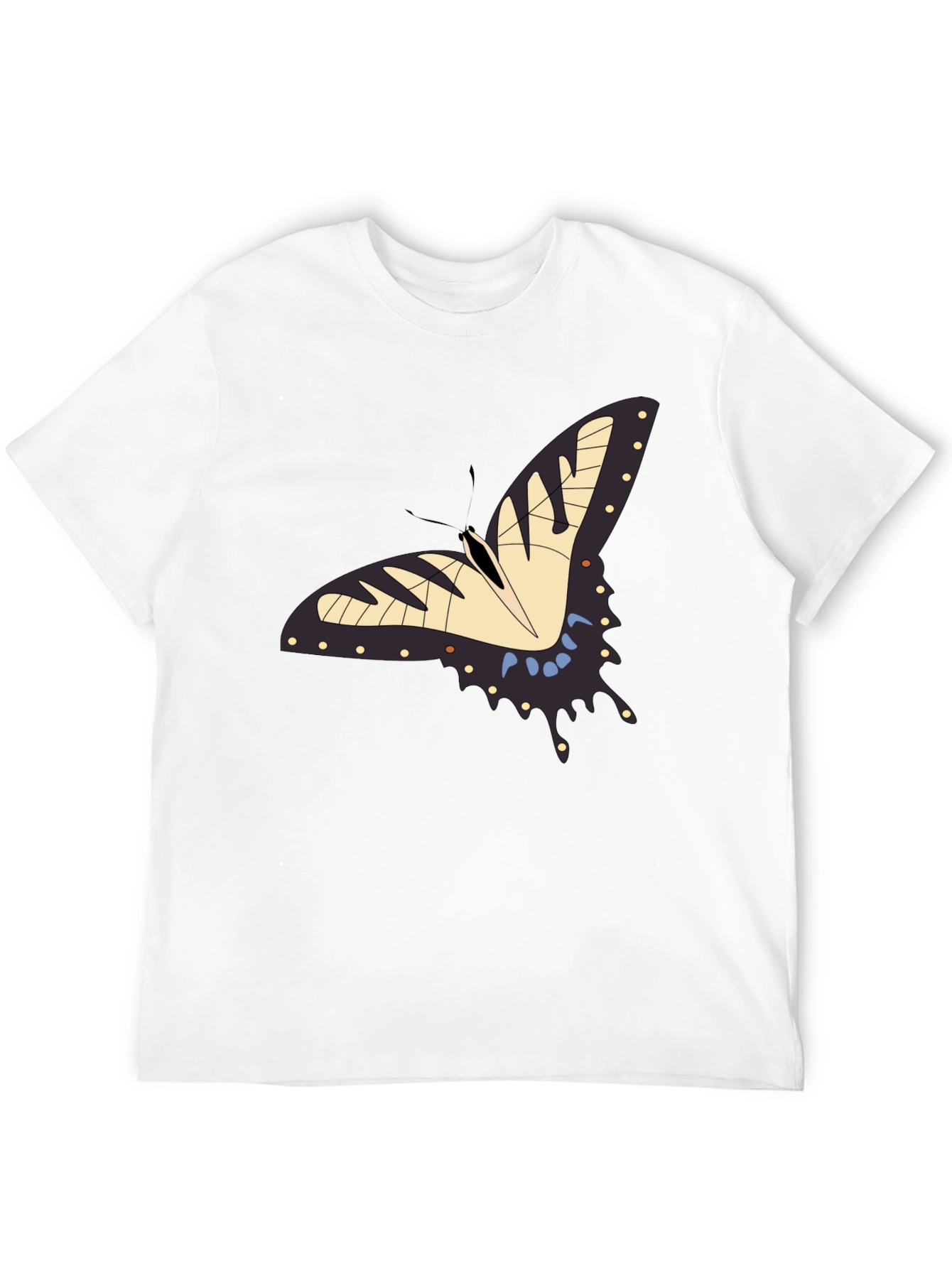 Butterfly Graphic Print Black T-Shirt