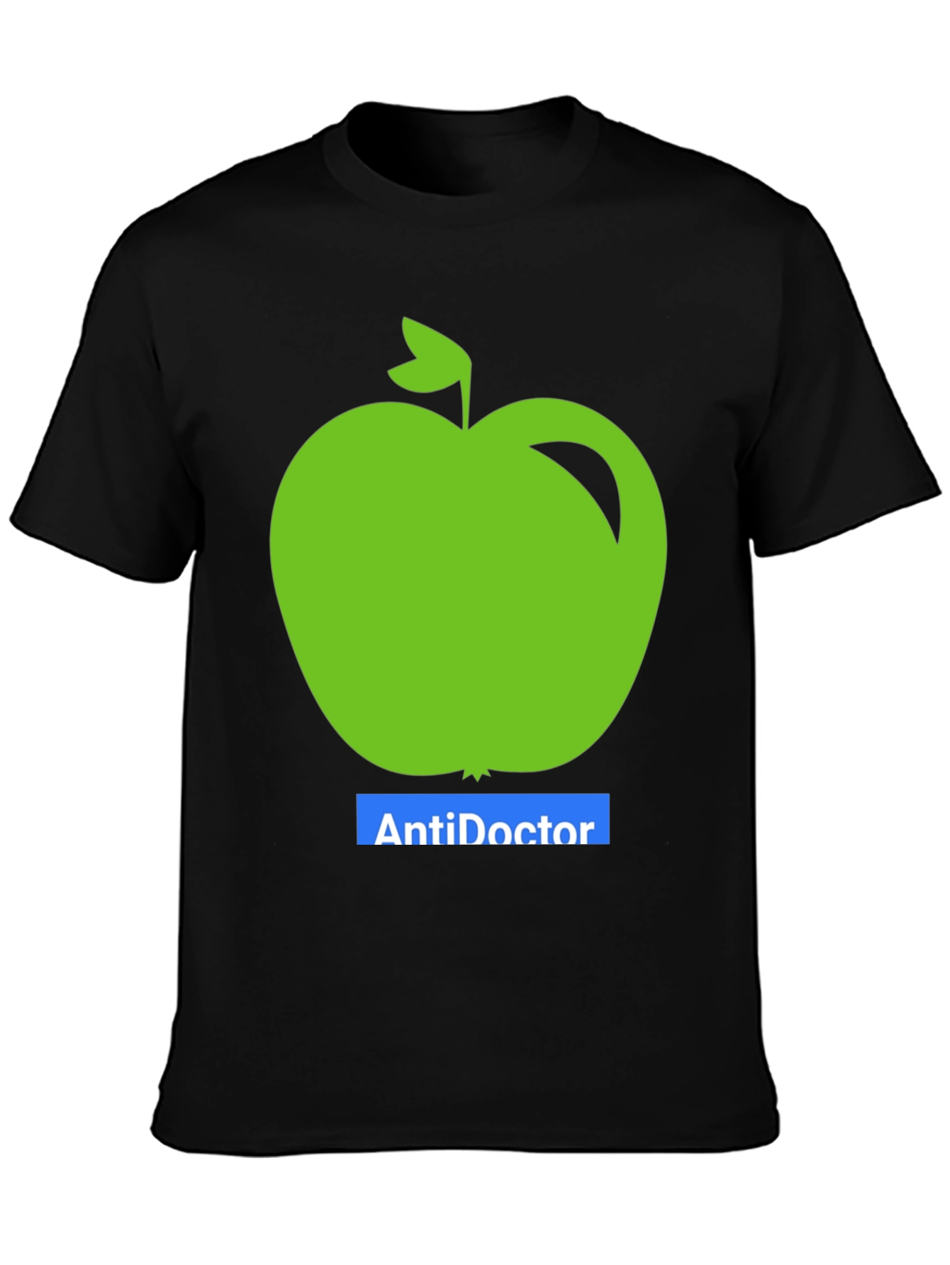 Anti-Doctor Apple Graphic Tee - Black Unisex T-Shirt