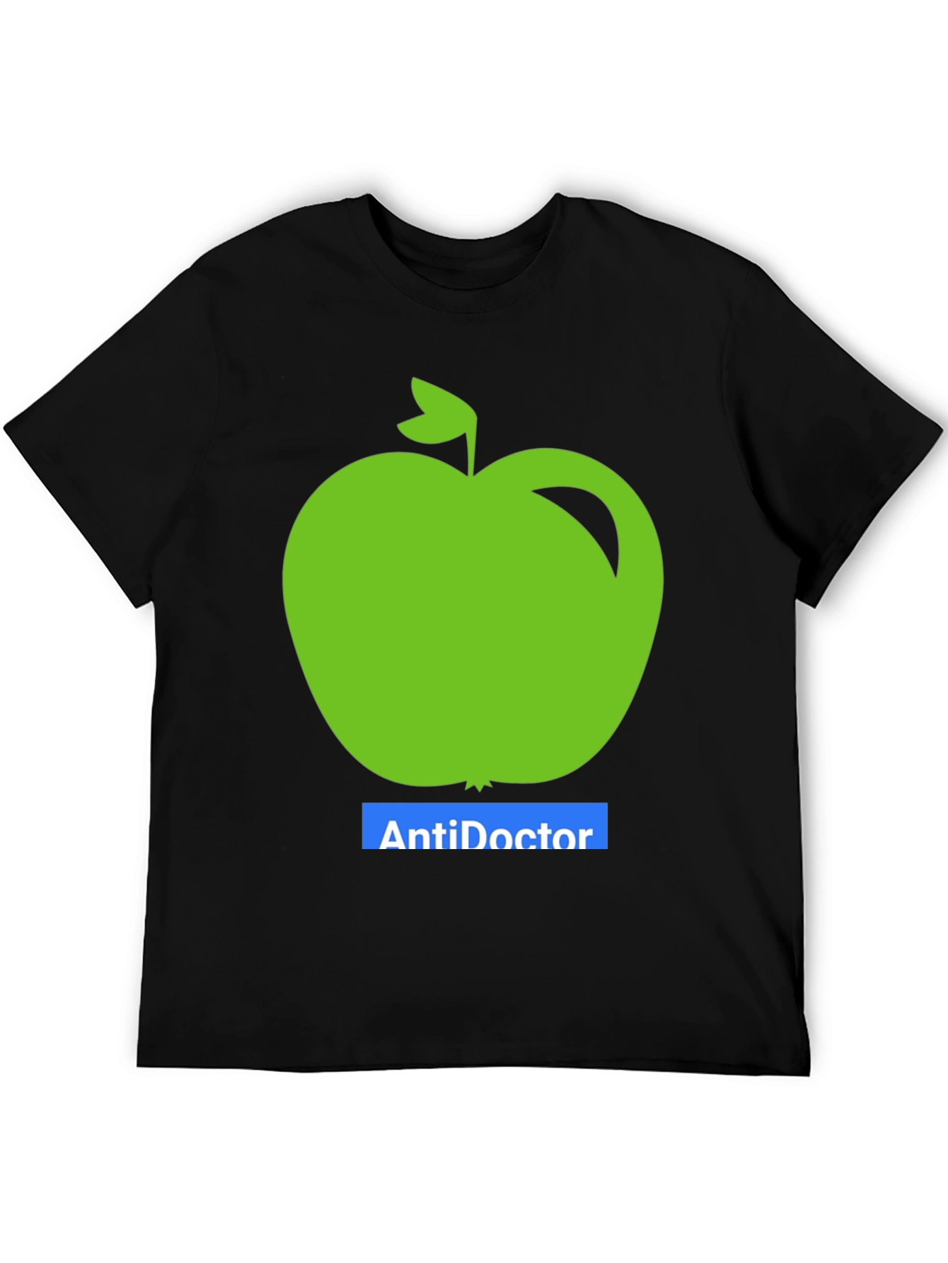 Anti-Doctor Apple Graphic Tee - Black Unisex T-Shirt