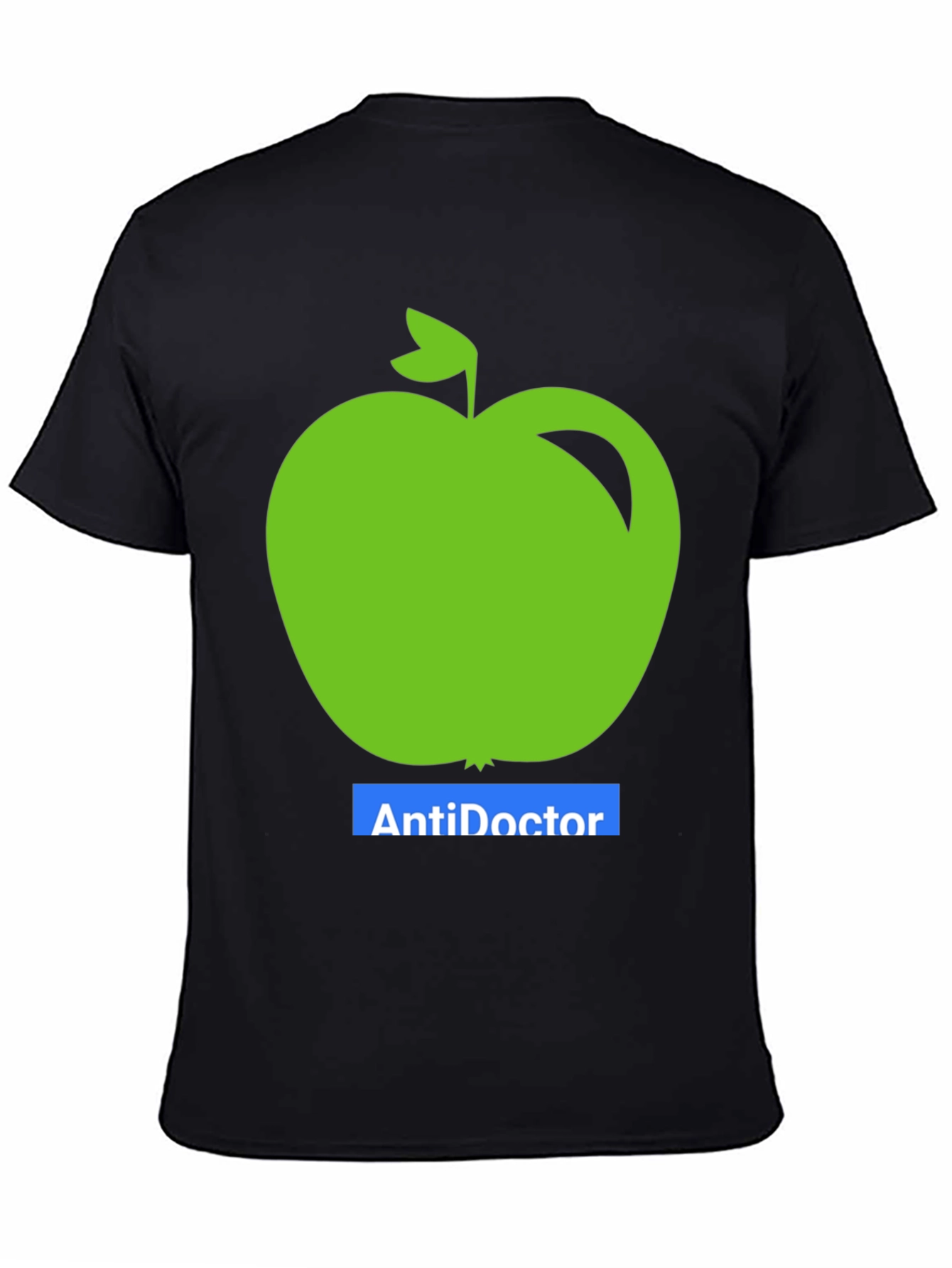 Anti-Doctor Apple Graphic Tee - Black Unisex T-Shirt