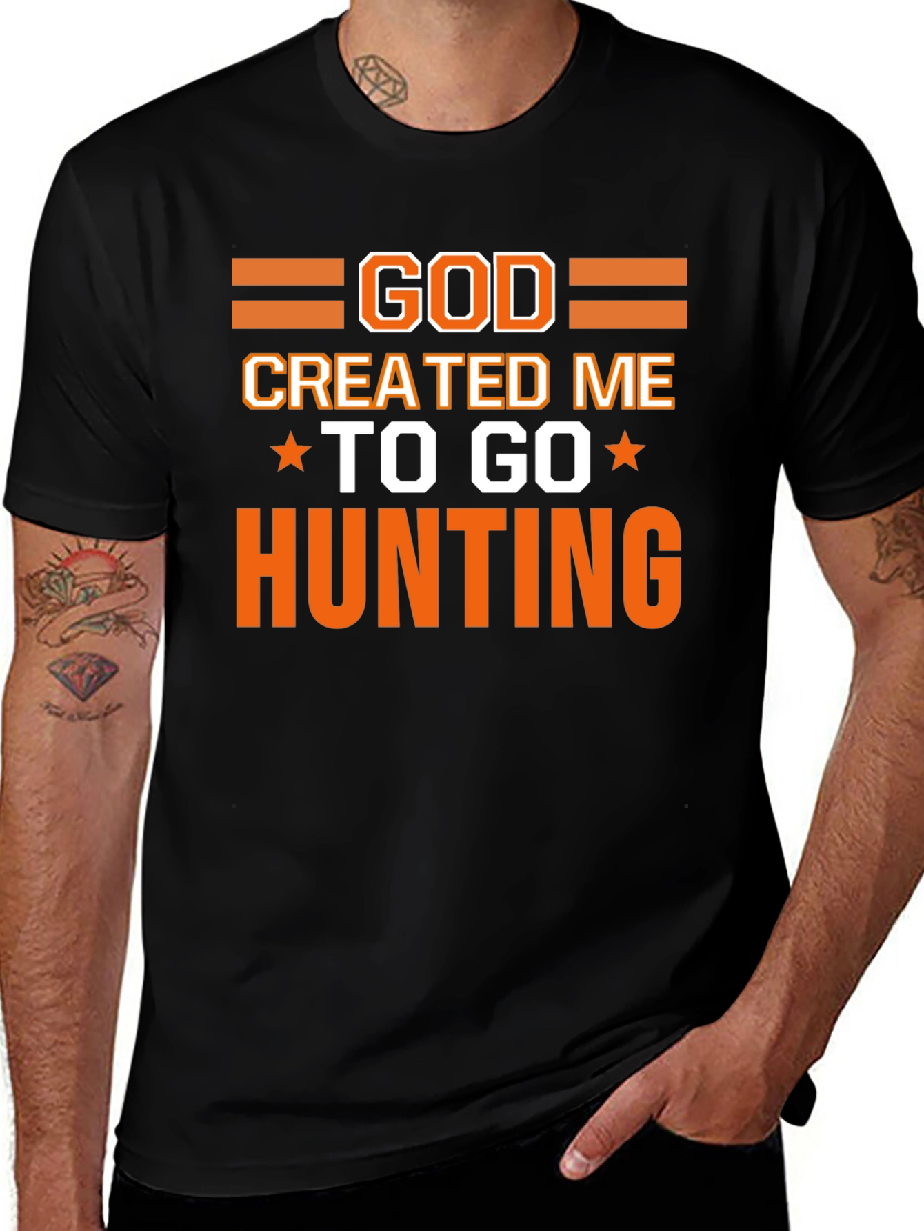 God Created Me to Go Hunting T-Shirt