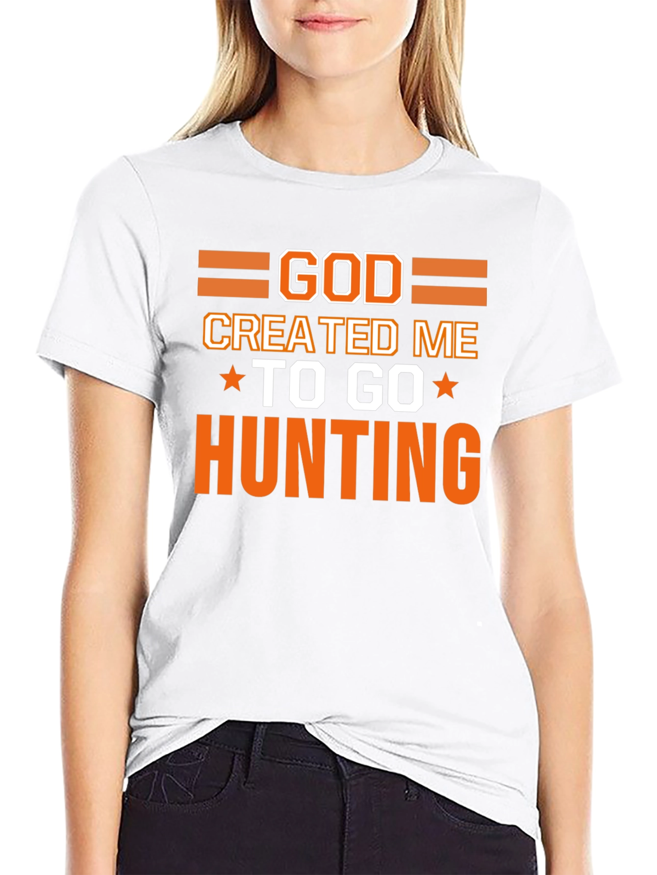 God Created Me to Go Hunting T-Shirt