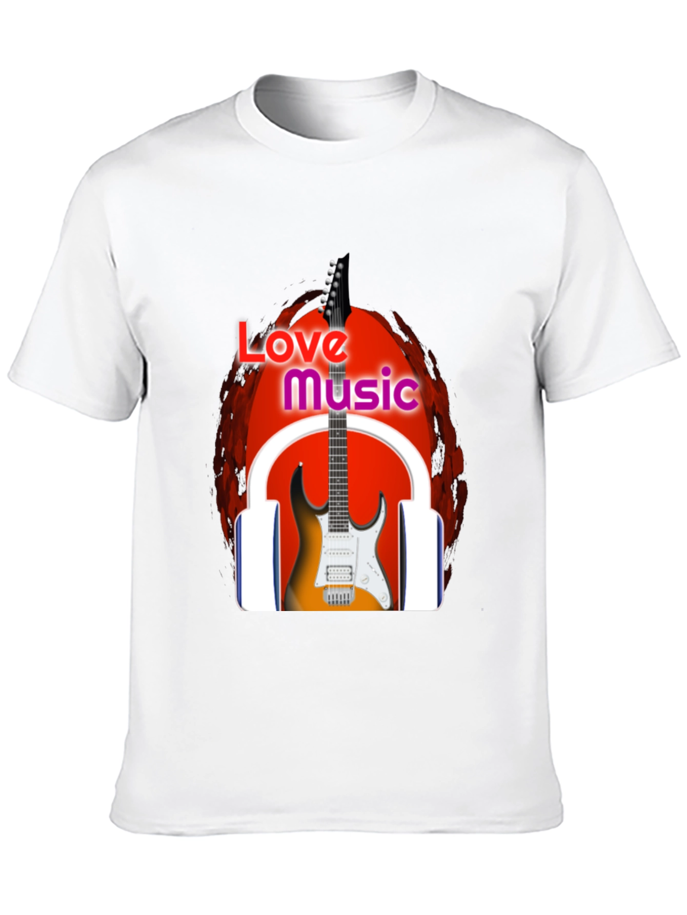 Love Music Graphic T-Shirt - Black