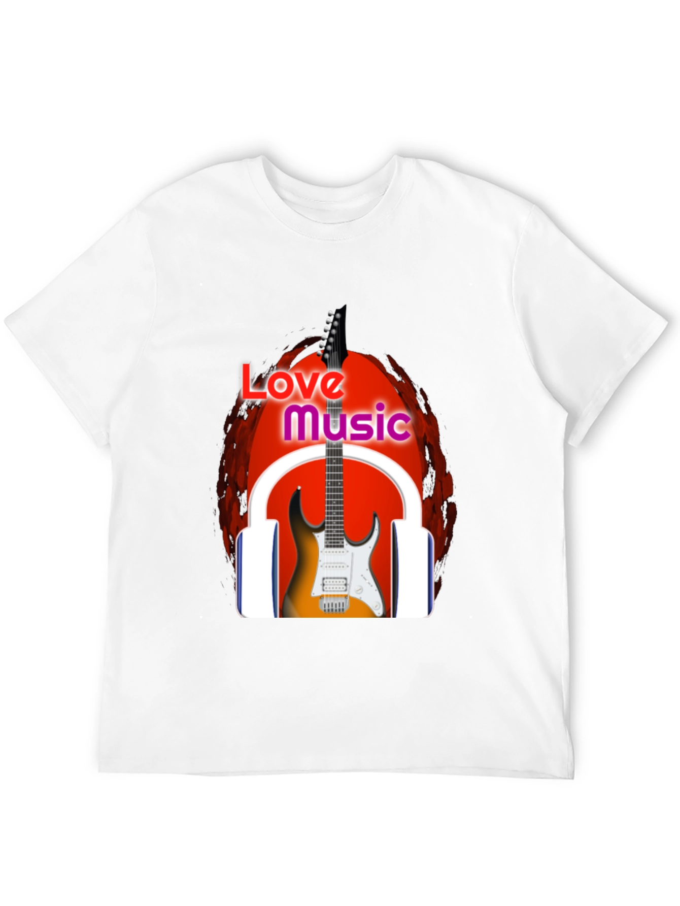Love Music Graphic T-Shirt - Black