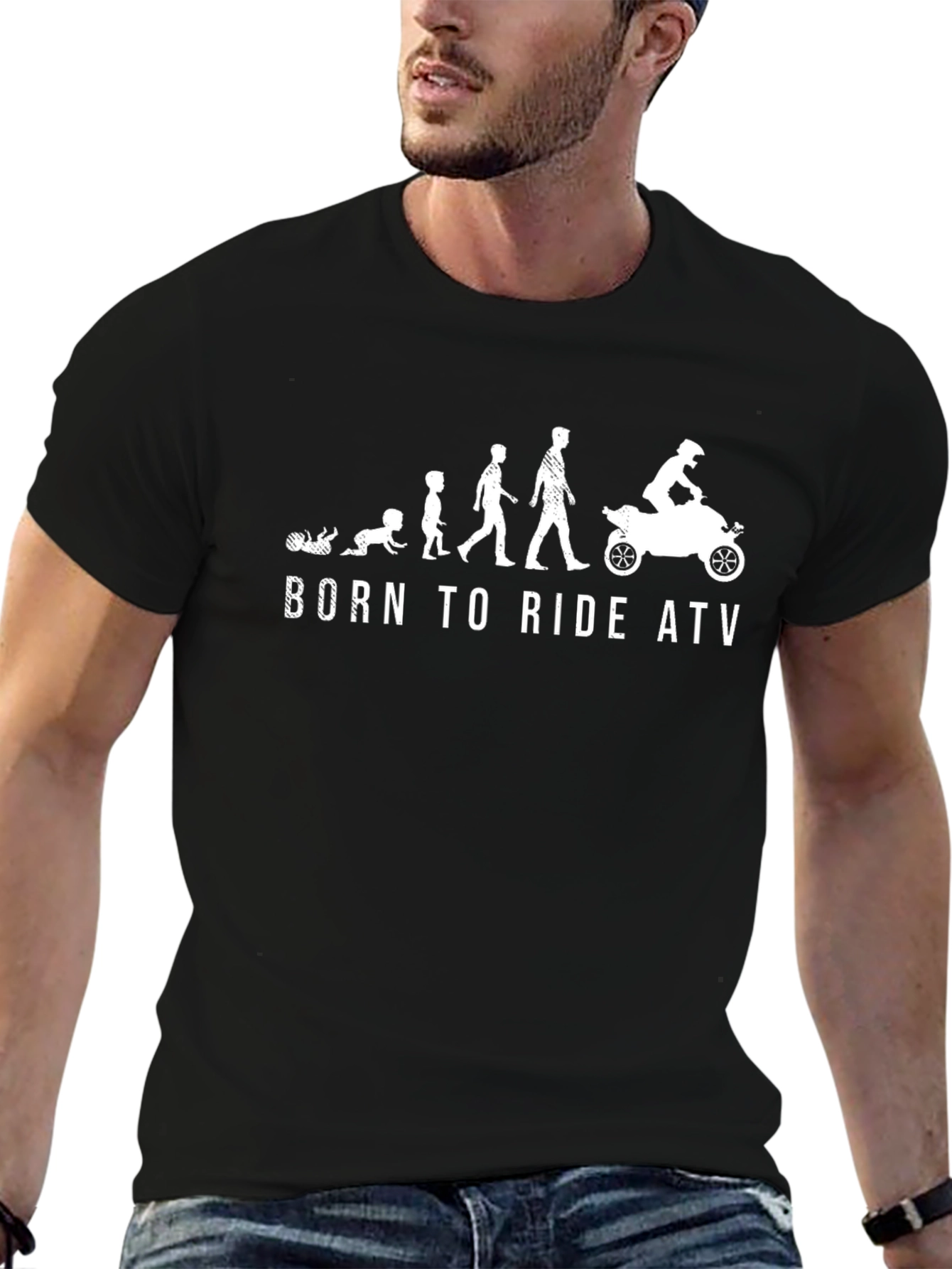 Born to Ride ATV T-Shirt - Evolution Design