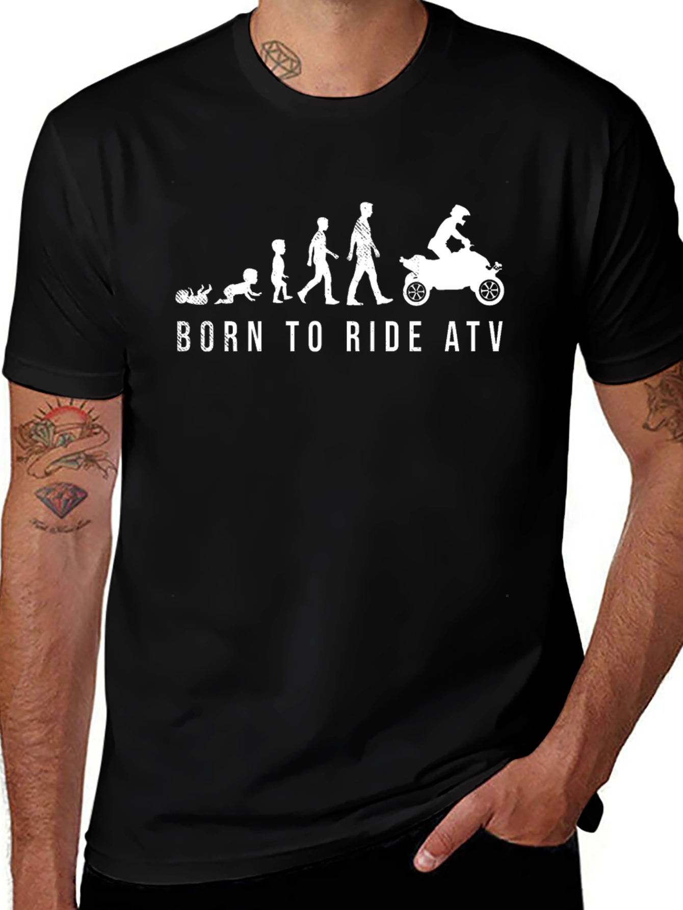 Born to Ride ATV T-Shirt - Evolution Design