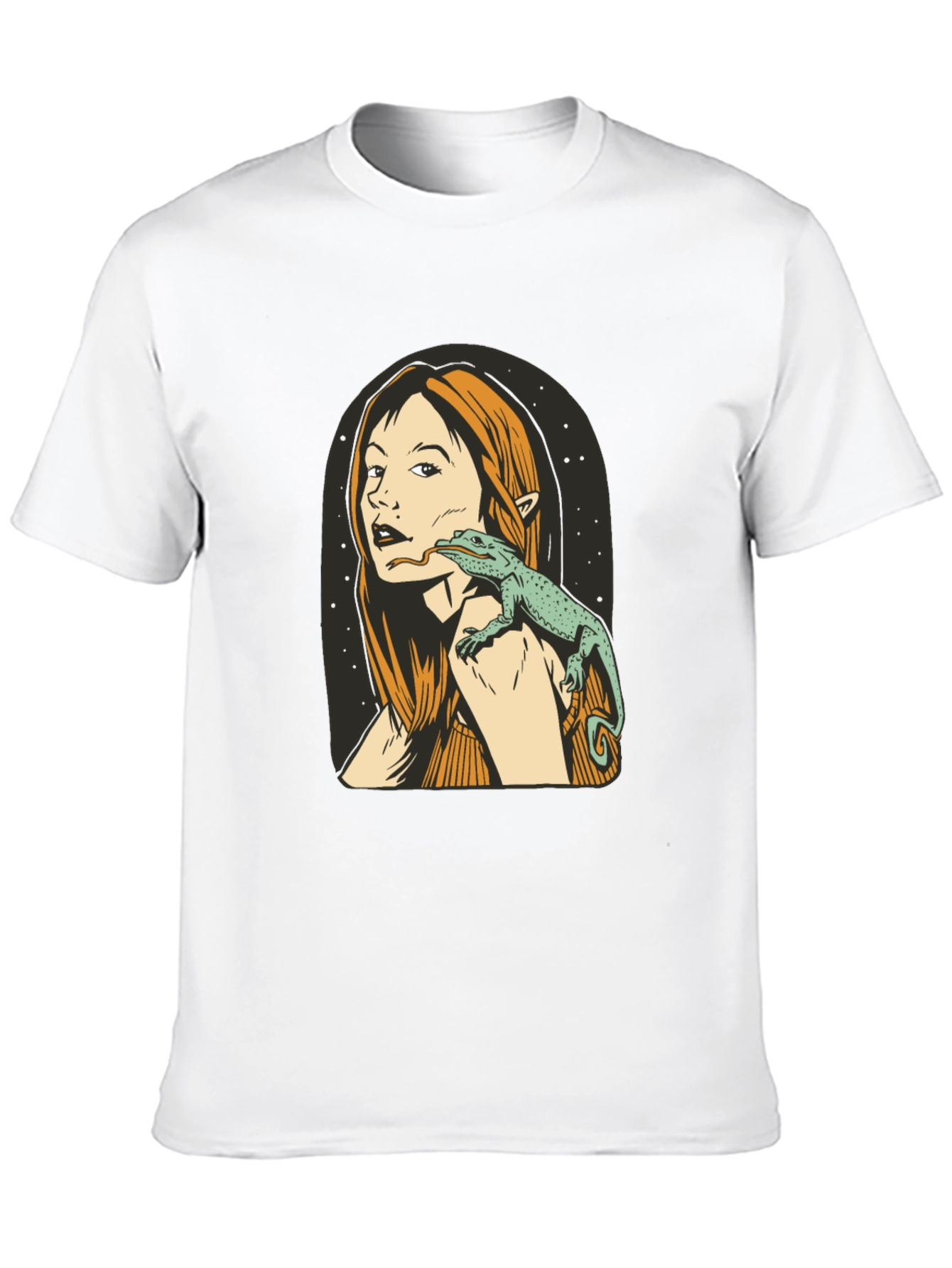 Lizard Woman Black Graphic Tee